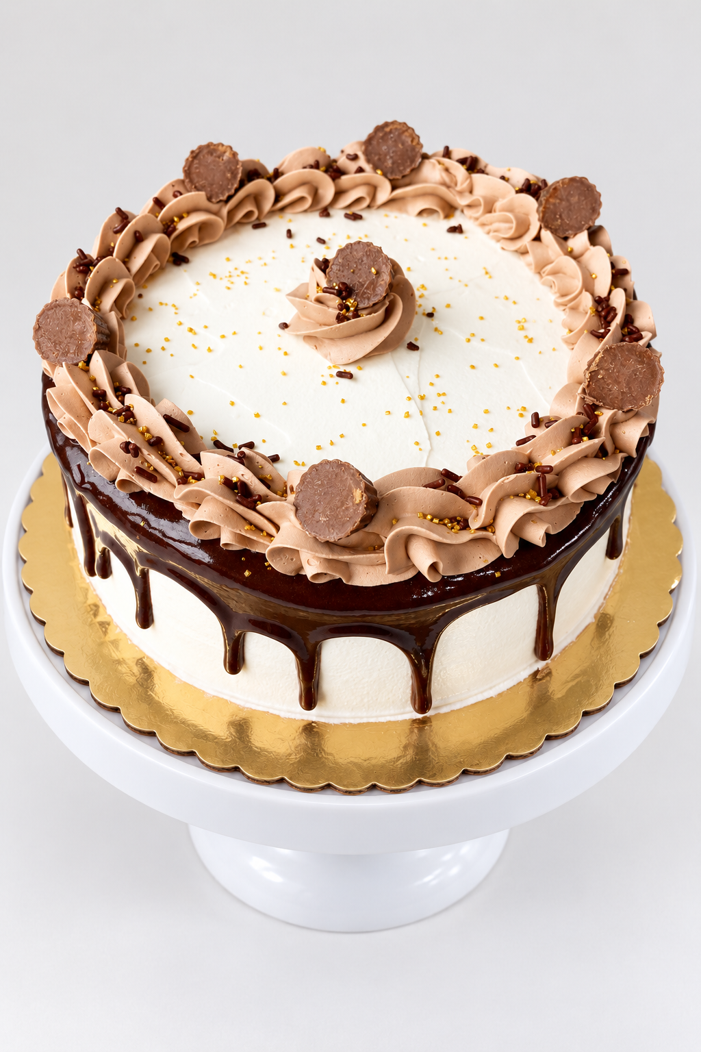 Chocolate Peanut Butter Ice Cream with Chocolate Cake