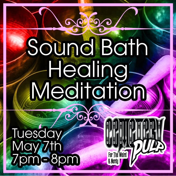 Tonight join us after the tomb closes for an incredible healing meditation and sound bath. This is a free event but donations are welcome. Come meditate with us tonight at 7pm. Sign up on our website cemeterypulp.com 
.
.
.
.
#gothgifts #goth #cemete