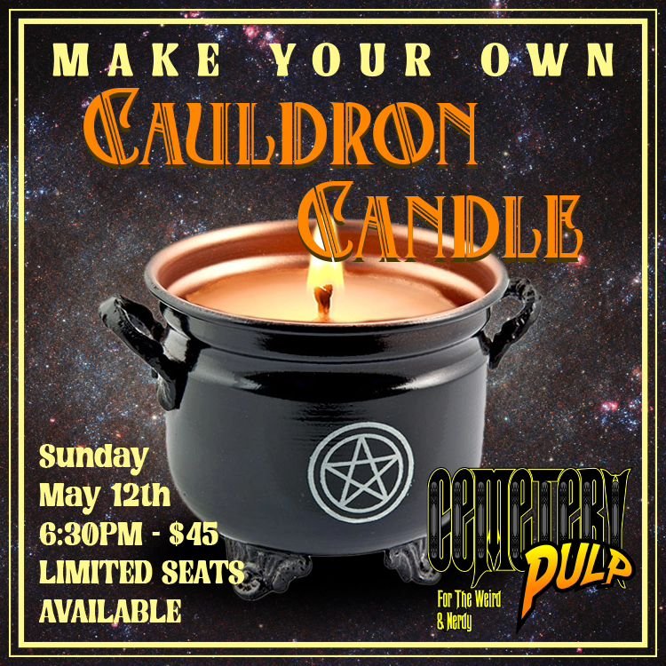 Today at the tomb! Come make mom a cauldron candle!!
.
.
.
.
&nbsp;#gothgifts #goth #cemeterypulp #occult #witch #vegas #vegasshopping #darkdecor #vampire #macabreart #oddities #taxidermy #antiques #victorian #weird #comics #dnd #macabre #odditiesand