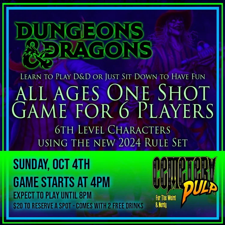 D&amp;D One Shot - All ages game, 6 Spots Available