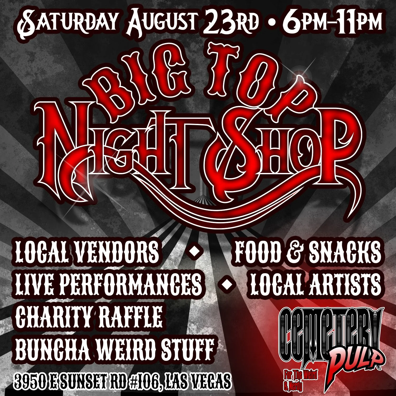 Big Top Night Shop - Night Market at Cemetery Pulp