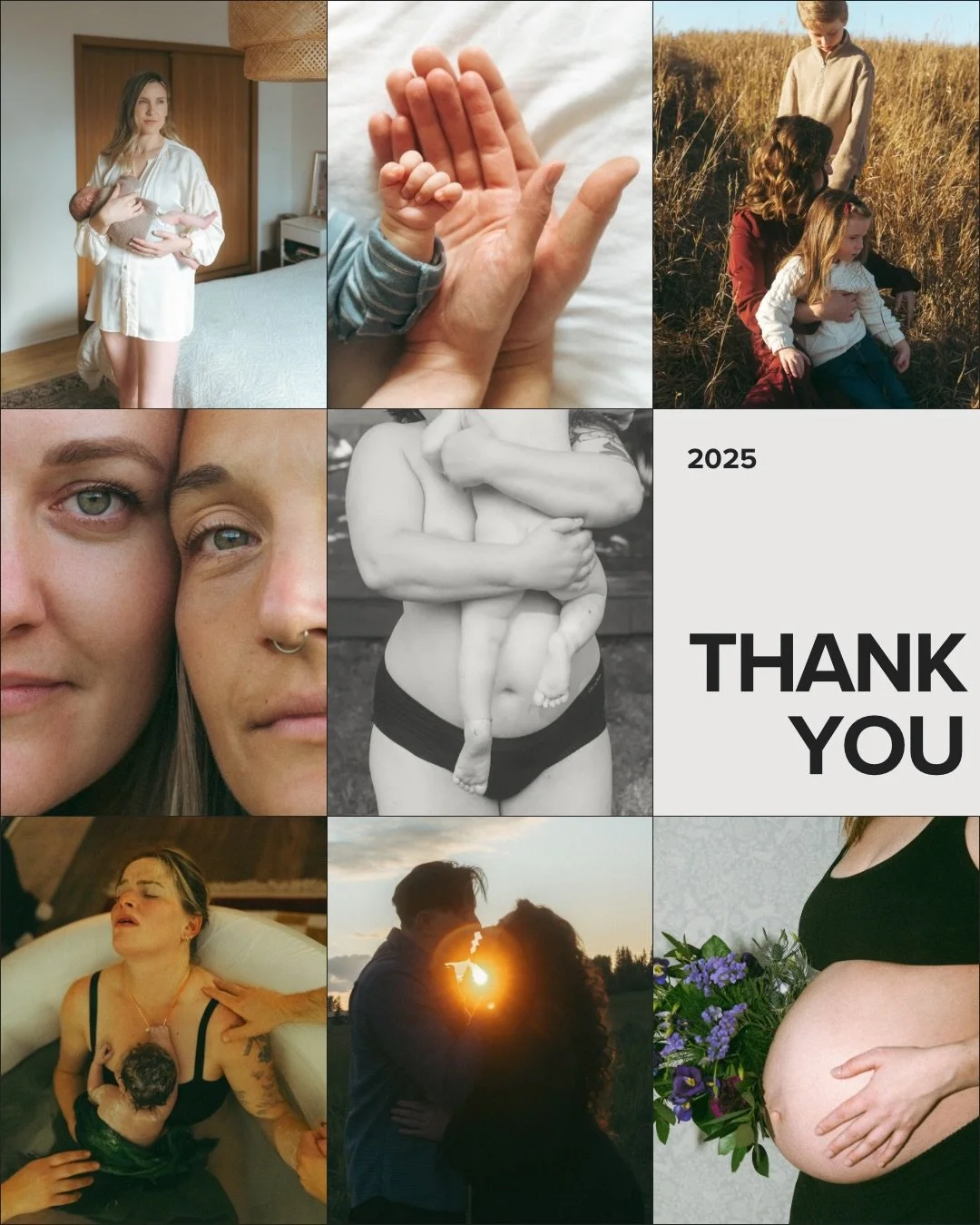 2025!! My first full year of being a mom. 3 births photographed, one of them being for one of my oldest and dearest friends. Another dear friend&rsquo;s wedding and a trip to the coast. A record number of photoshoots shot, despite having a baby FT at