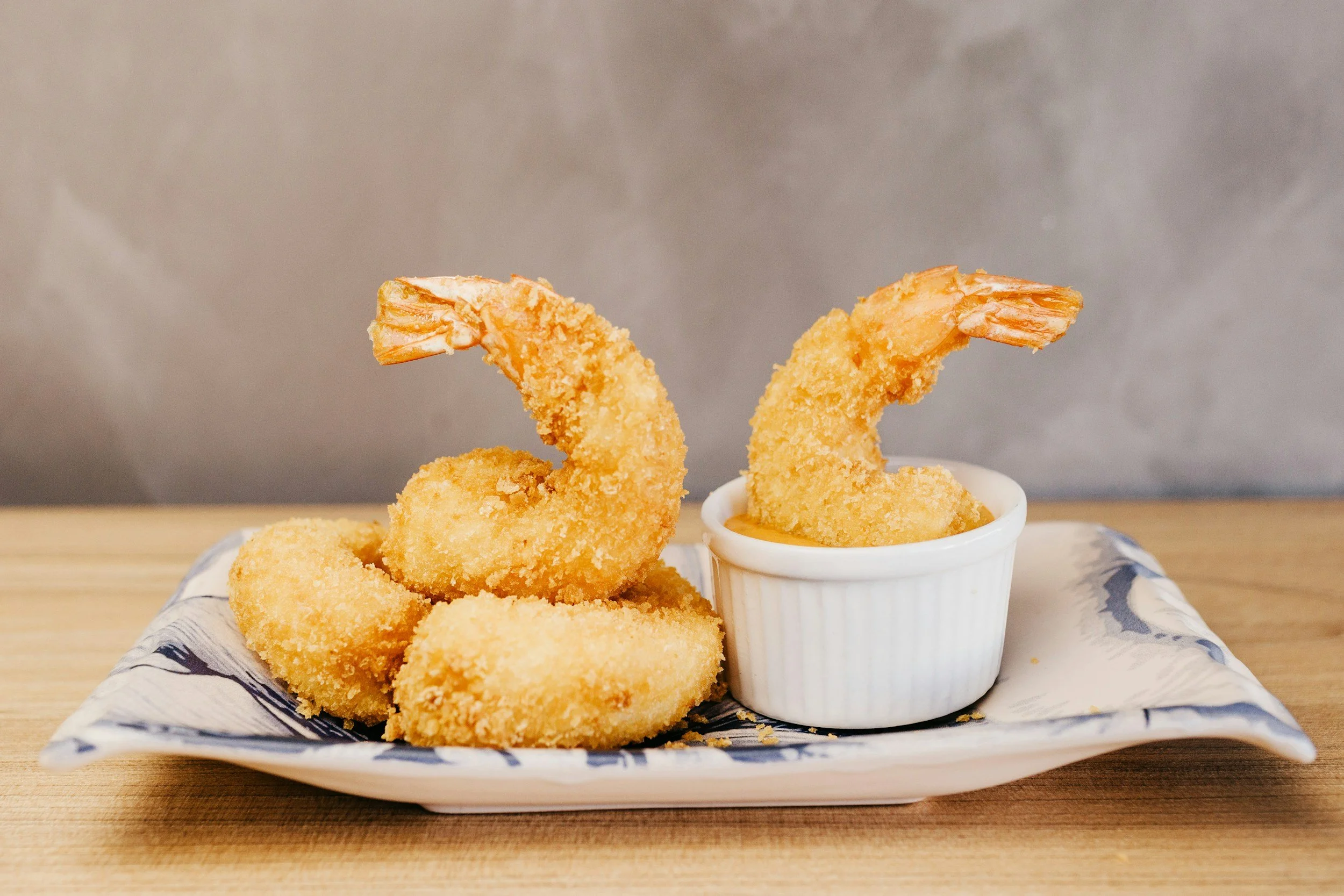 Shrimp tempura representing value-added seafood products
