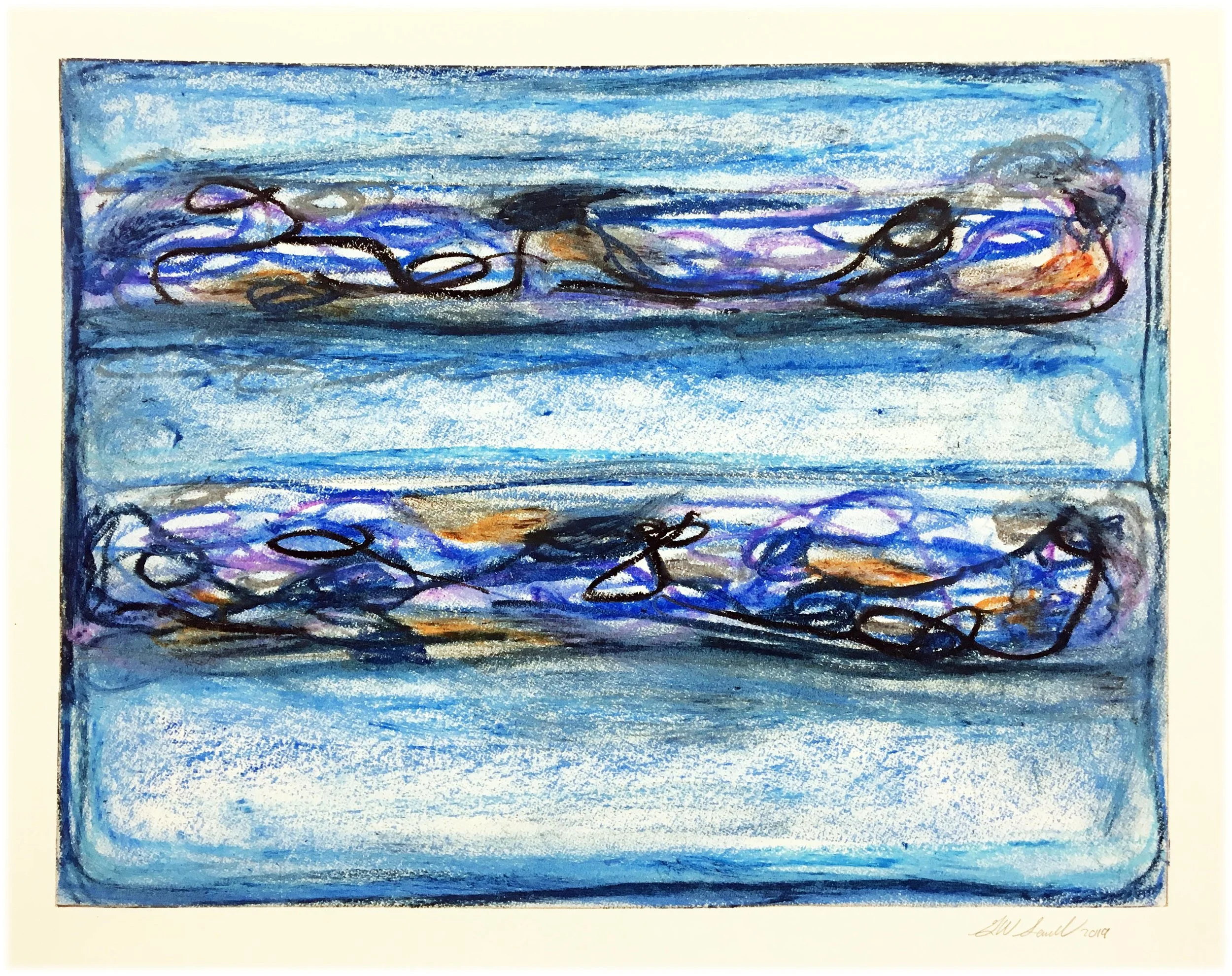 Two Wave Break - preparatory sketch