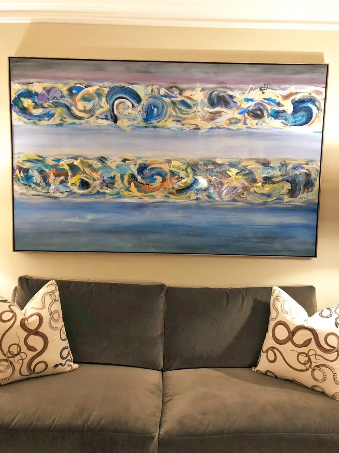 Two Wave Break -  front installation view