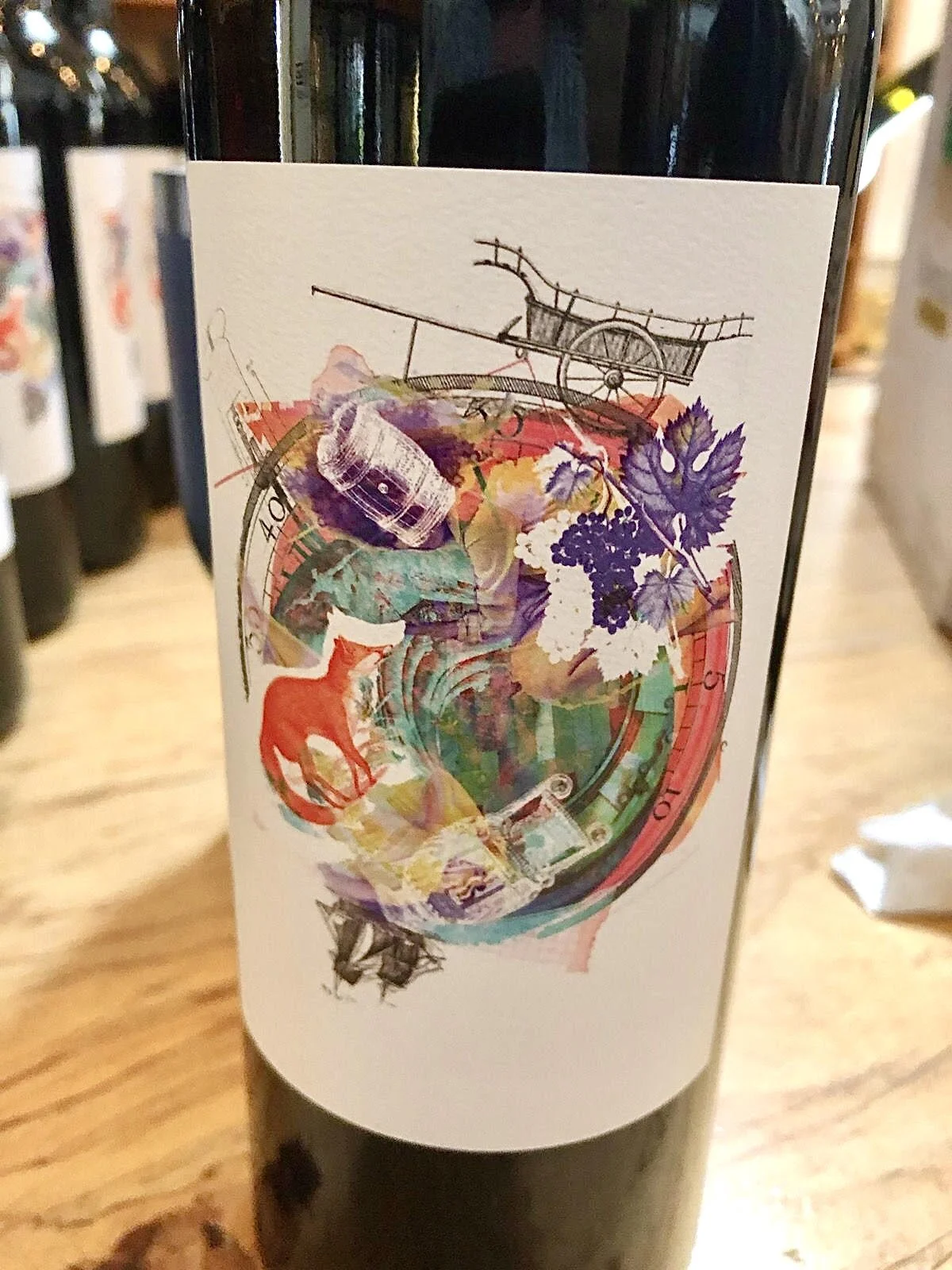 From Away, cabernet sauvignon art label