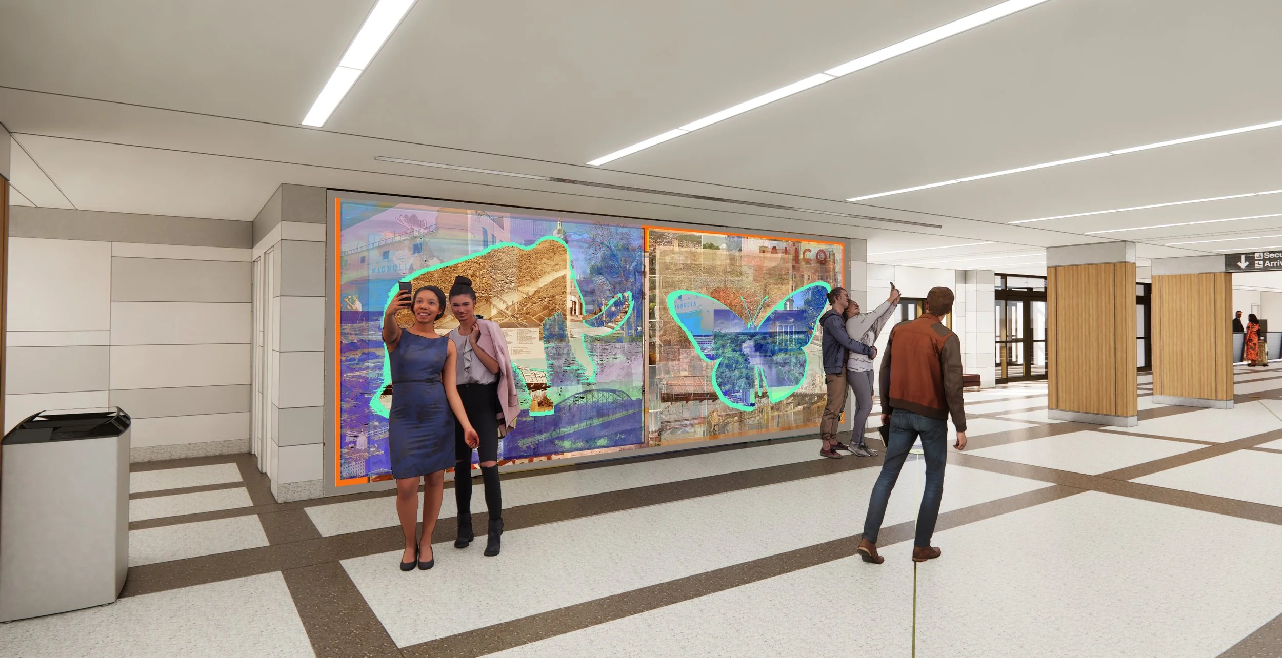 Waco Backdrop Mural - Option A - proposed installation view