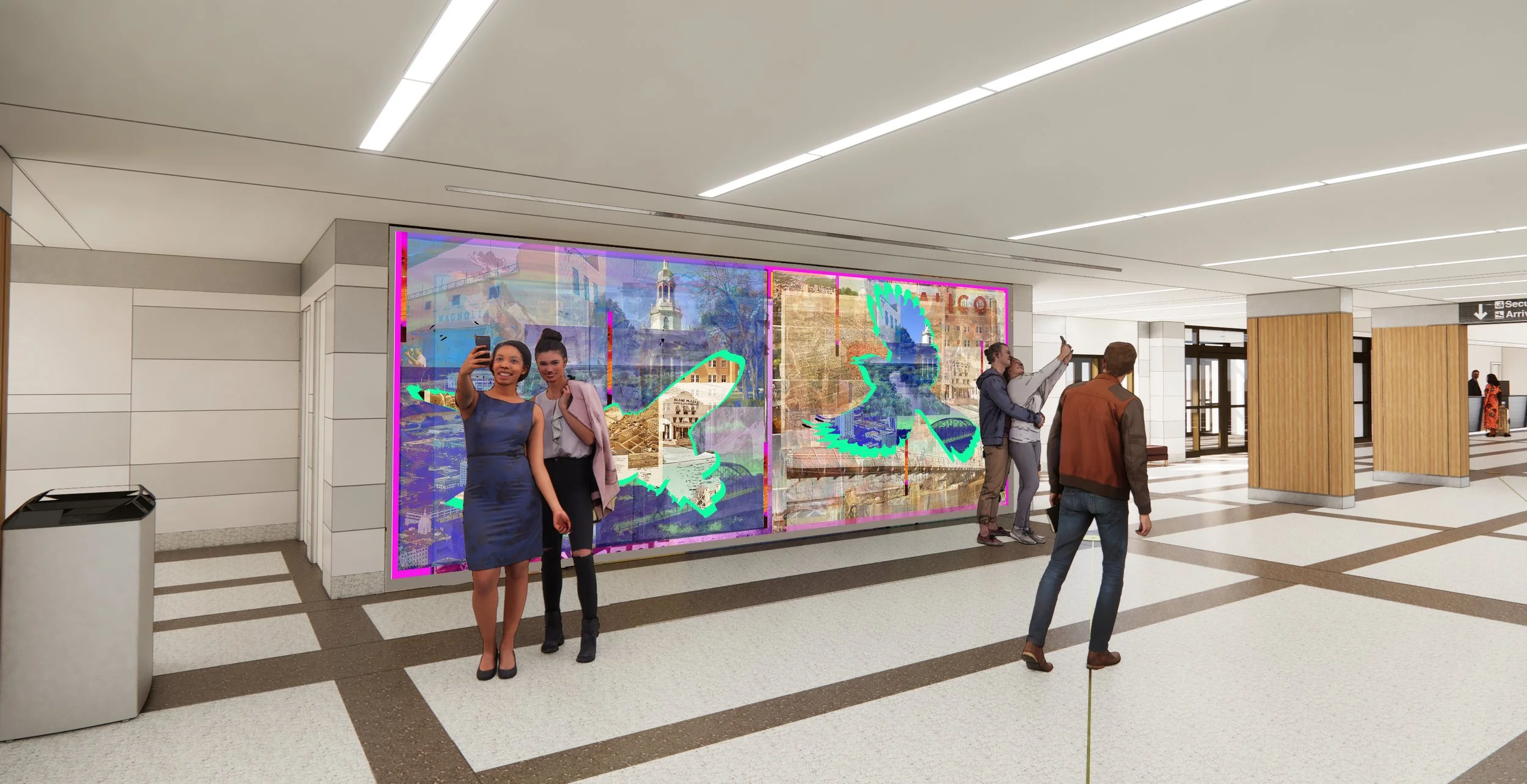 Waco Backdrop Mural - Option C -proposed installation view