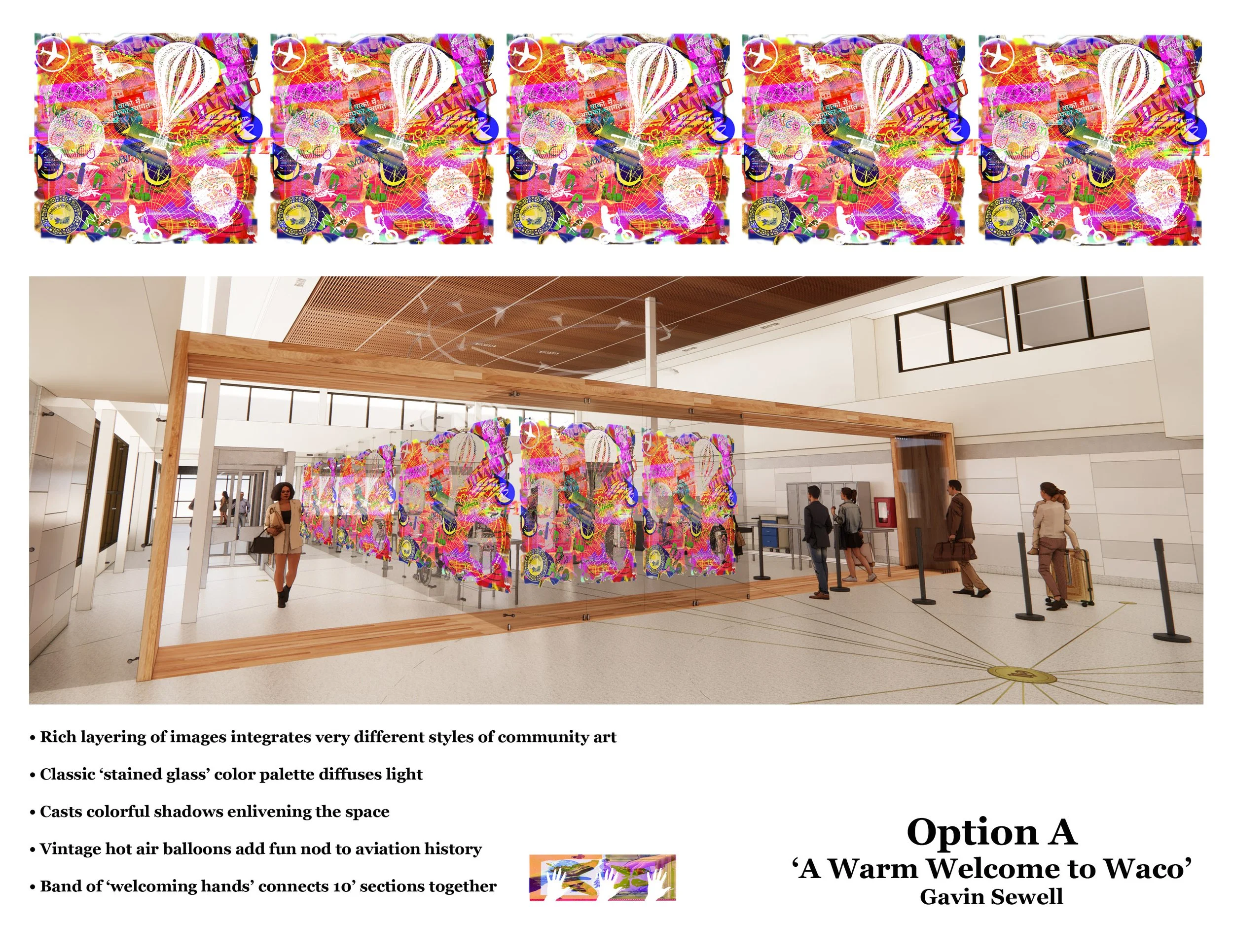 A Warm Welcome to Waco - proposed installation view