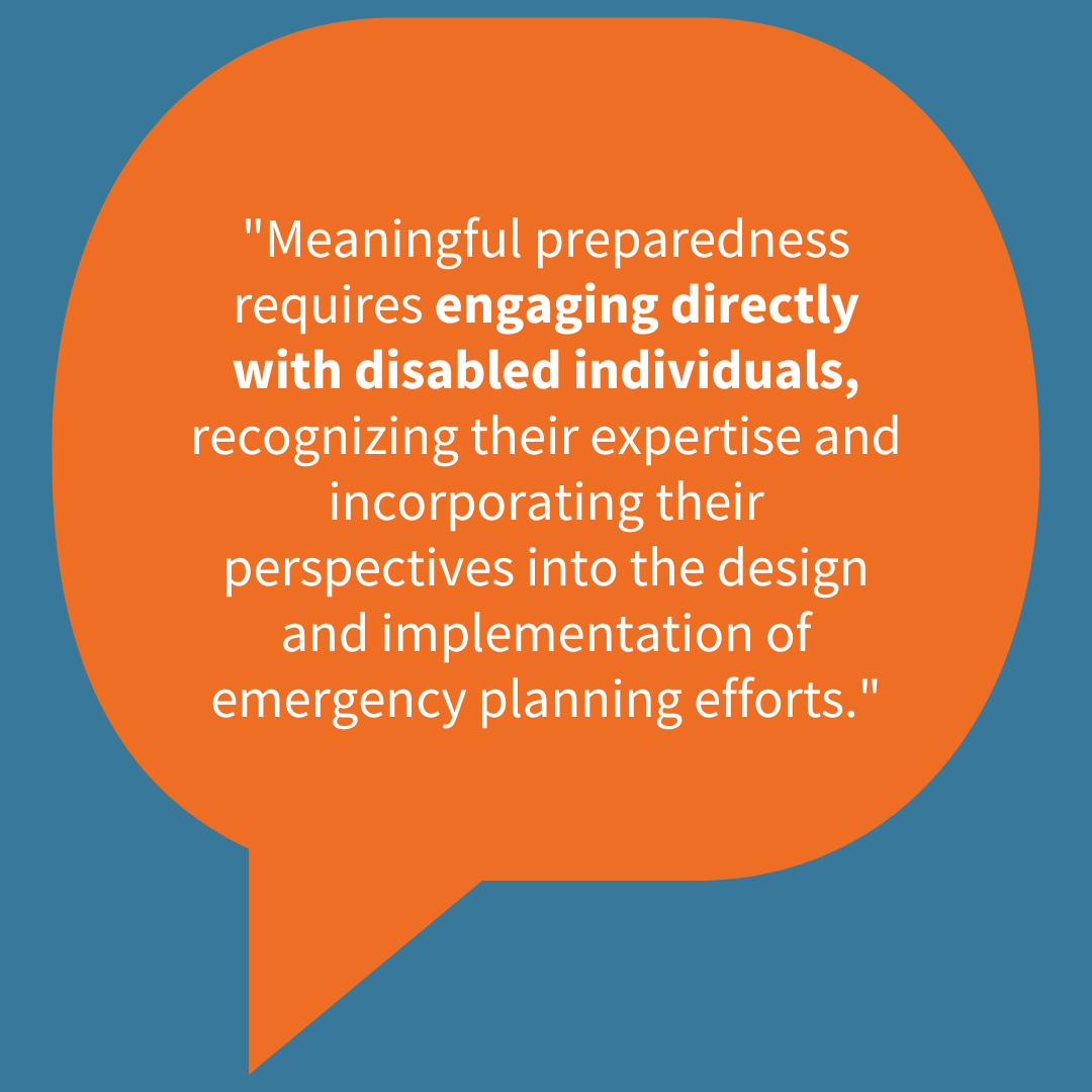 Recap: Accessible disaster planning