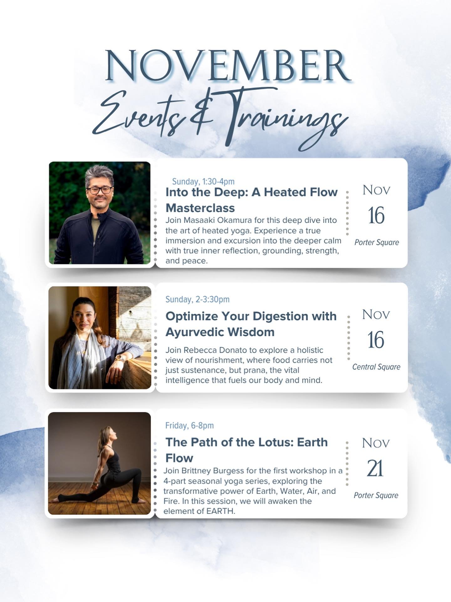 November is full of opportunities to grow 🌾

We&rsquo;re ecstatic to present a packed month of events and trainings for our community. We hope you&rsquo;re excited about upcoming opportunities to deepen your practice and expand your knowledge. Wheth