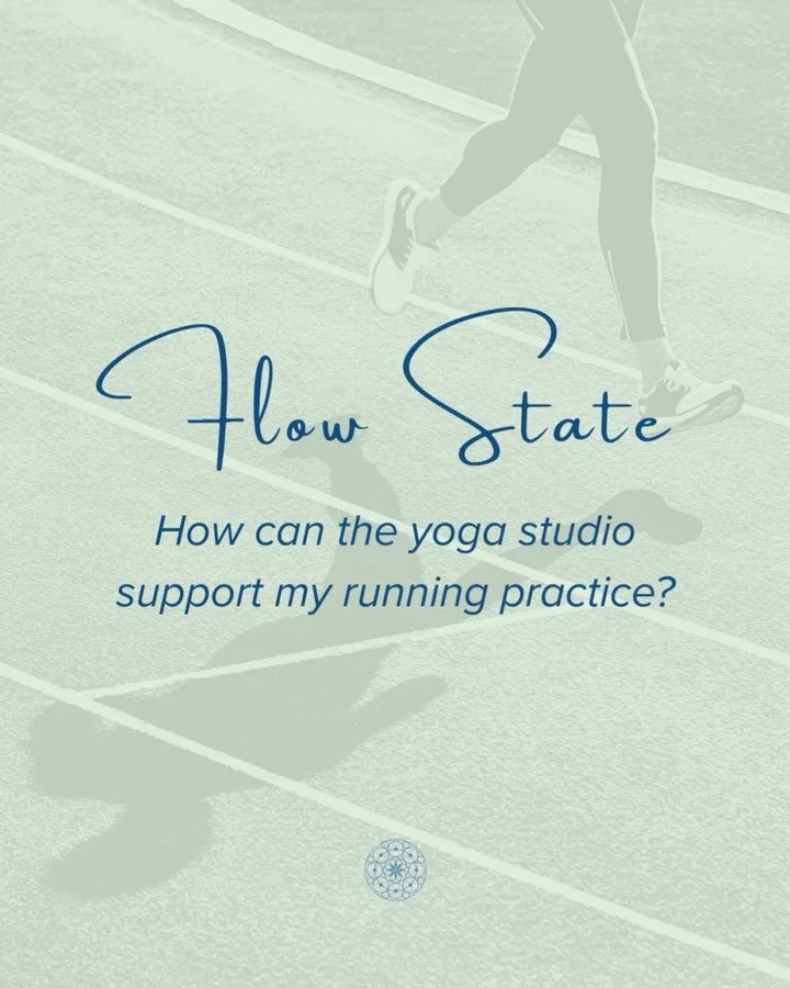 How can the yoga studio support your running practice? 🤔 By training what mileage alone can&rsquo;t.

🏃&zwj;♀️ Mobility for efficient stride.
🏋️&zwj;♀️ Strength for power + injury prevention.
💆 Recovery for longevity on the road.

This upcoming w