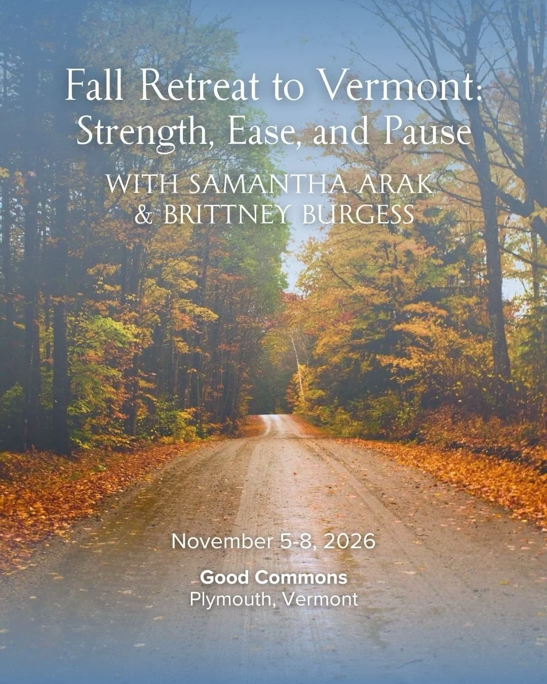 Choose the reset 🍂✨ Join powerhouse teachers Samantha Arak and Brittney Burgess this November for their Strength, Ease &amp; Pause weekend retreat 🧘🏽&zwj;♂️ This thoughtfully curated getaway combines invigorating morning yoga practice and candleli