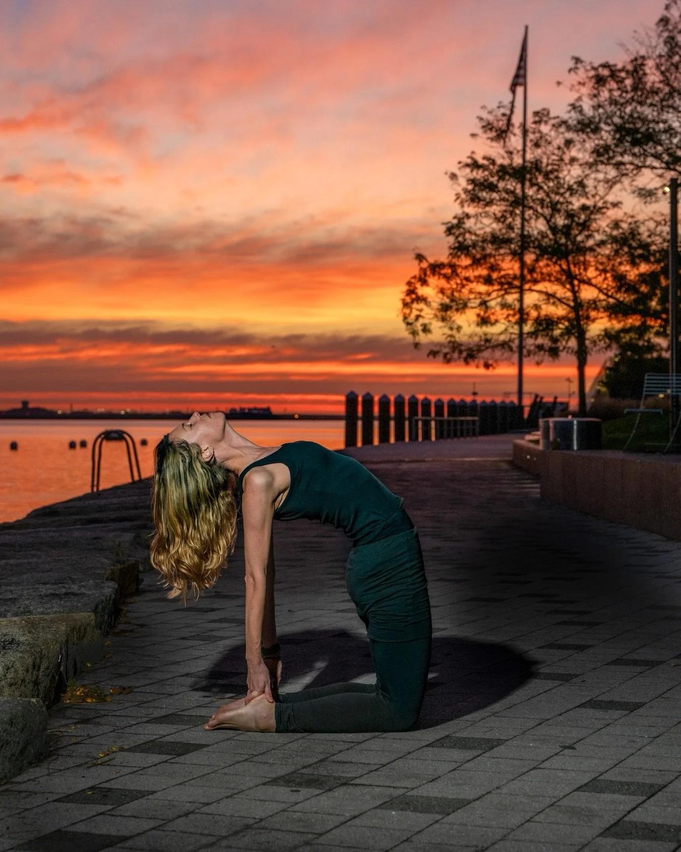 Ustrasana, or camel pose, opens the whole front body: chest, shoulders, hip flexors. It&rsquo;s a backbend that lifts the heart, which makes it a good one for this time of year.

The days are getting shorter. Sunsets come earlier, the air is cooler, 