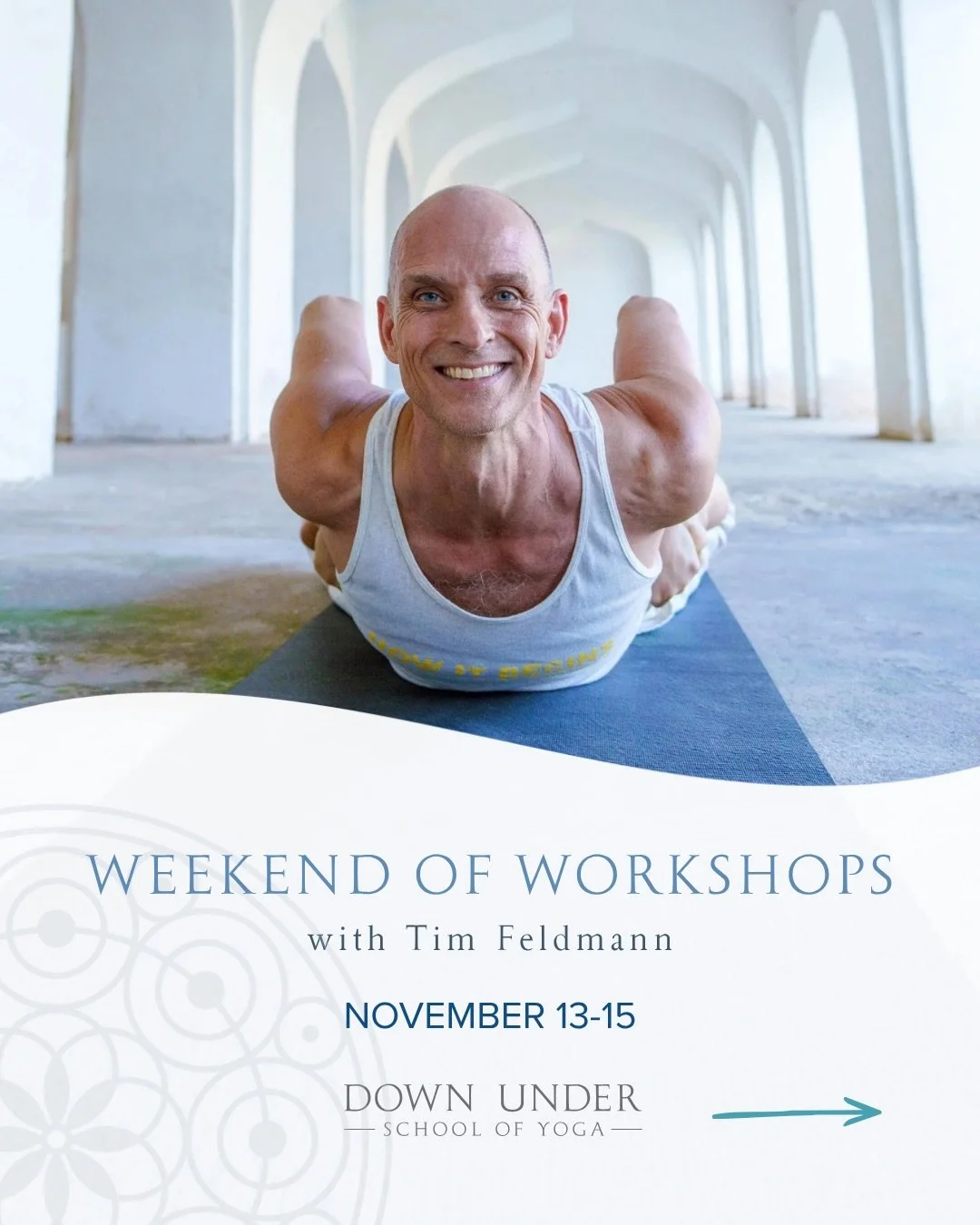 A full weekend with Tim Feldmann is coming to Boston this November 🙏 Tim has practiced yoga since 1994 and was certified to teach at Sharath&rsquo;s Yoga Centre in Mysore in 2025. Before yoga, he was an internationally acclaimed dancer and choreogra