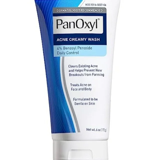 PanOxyl Antimicrobial Hydrating Acne Creamy Wash, 4% Benzoyl Peroxide

Daily antimicrobial wash kills acne-causing bacteria on contact and lifts dirt from pores for a fresher, clearer you.
Ph balanced with 4 humectants and 3 emollients to increase hy