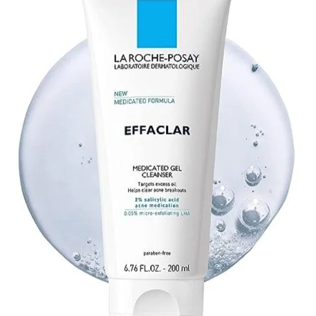 La Roche Posay Effaclar Medicated Gel Facial Cleanser with Salicylic Acid - Oil Free, Fragrance Free

Use this wash to remove excess oil and loosen up dead skin cells to encourage proper exfoliation and reduce breakouts.  Clear pores while effectivel