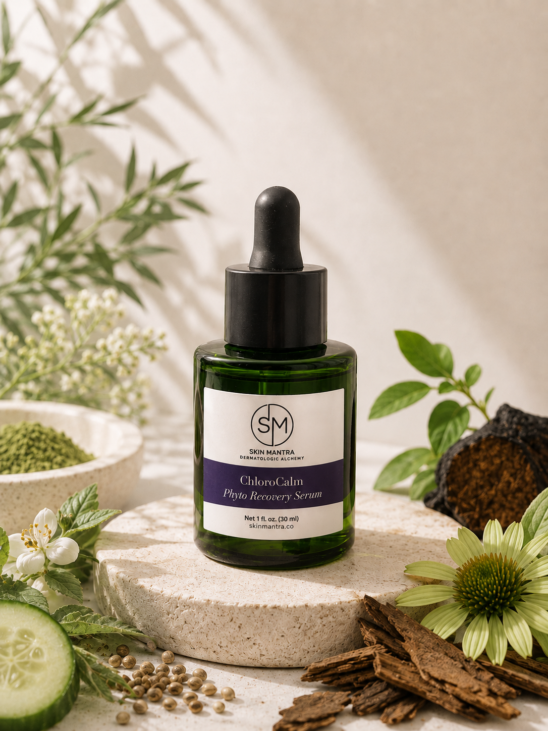 ChloroCalm Phyto Recovery Serum | Botanical Barrier Rescue + Redness Relief