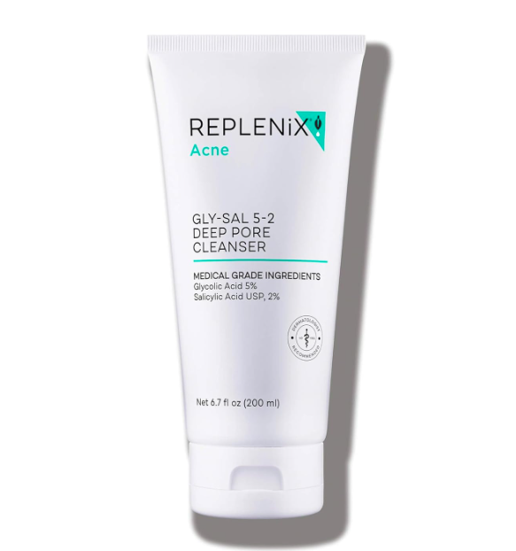 Replenix Gly-Sal Deep Pore Facial Cleanser, Medical-Grade 5% Glycolic & 2% Salicylic Acid Oil-Free Face Wash for Acne-Prone Skin

This gentle yet powerful face wash cleanses away dirt and excess oil for combination to oily skin types. Made to help sh