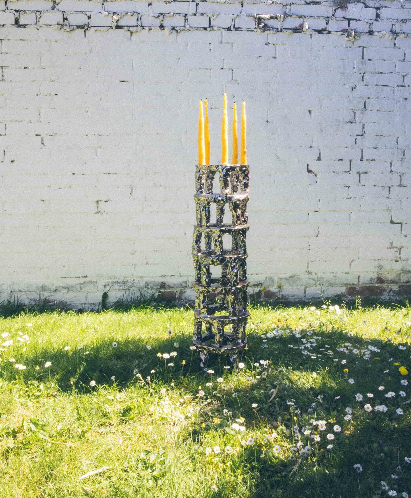 > Tower
> 120 cm
> silver glazed ceramics