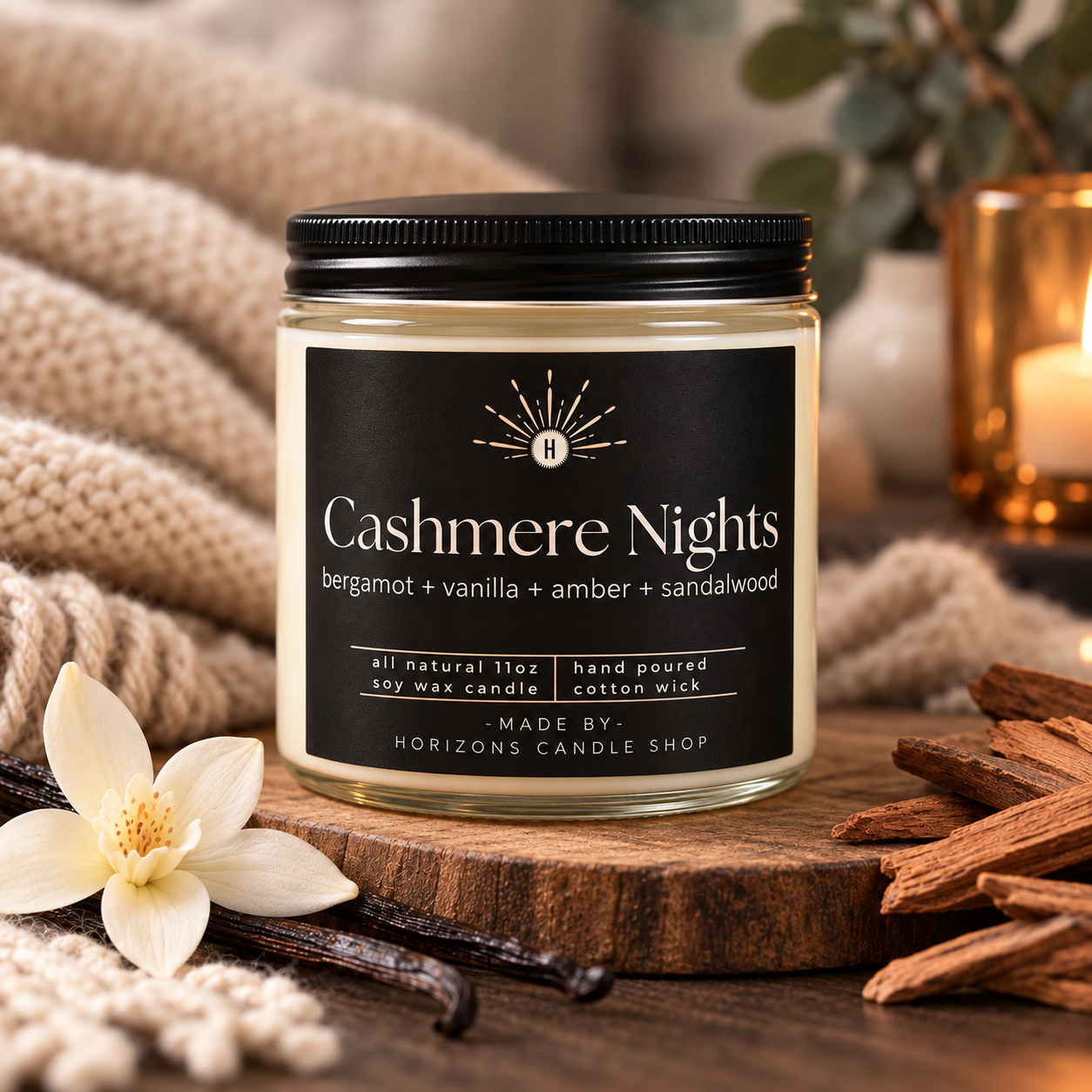 Cashmere Nights ~ 11oz Candle