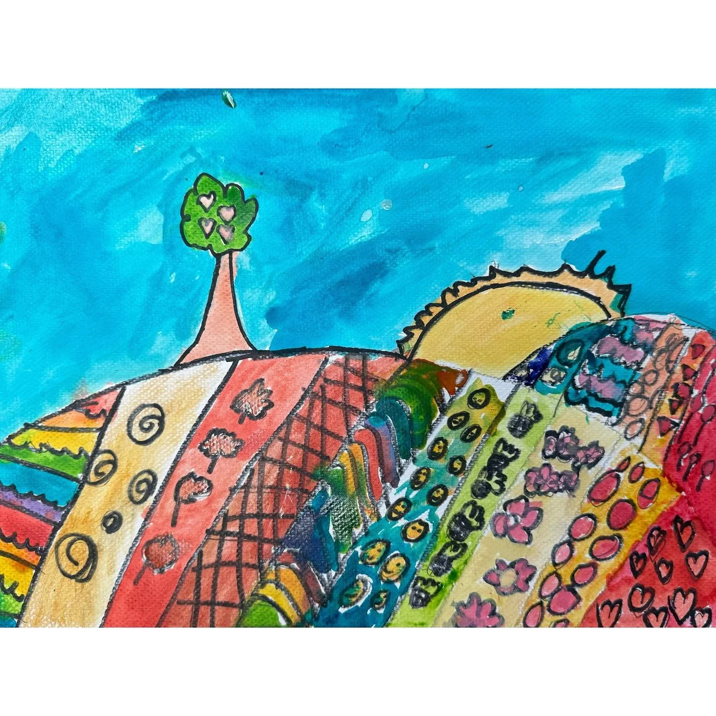 First grade sunny and colorful landscapes 🌈☀️
.
.
.
.
.
.
.
.
.
.
#firstgradeart #ibpypart #unitofinquiry #folkart #earlychildhoodart #arteducation #amywoodart