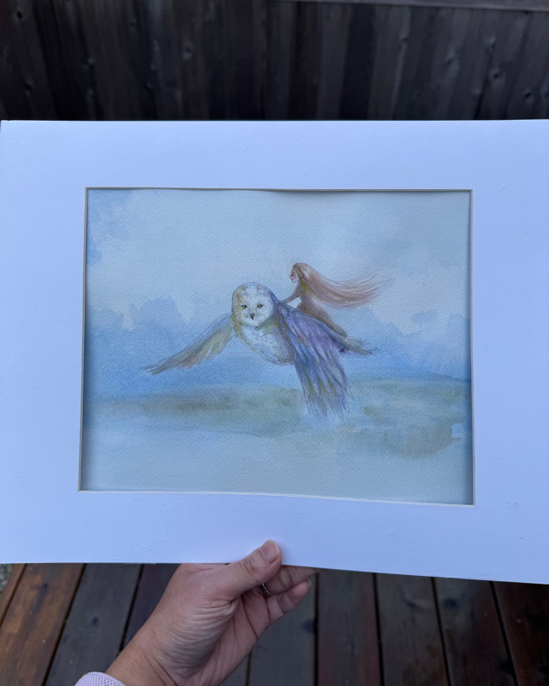 Snowy Old Tourist - Inspired by a snowy owl that surprised me on a morning walk. #watercolor #vancouverisland