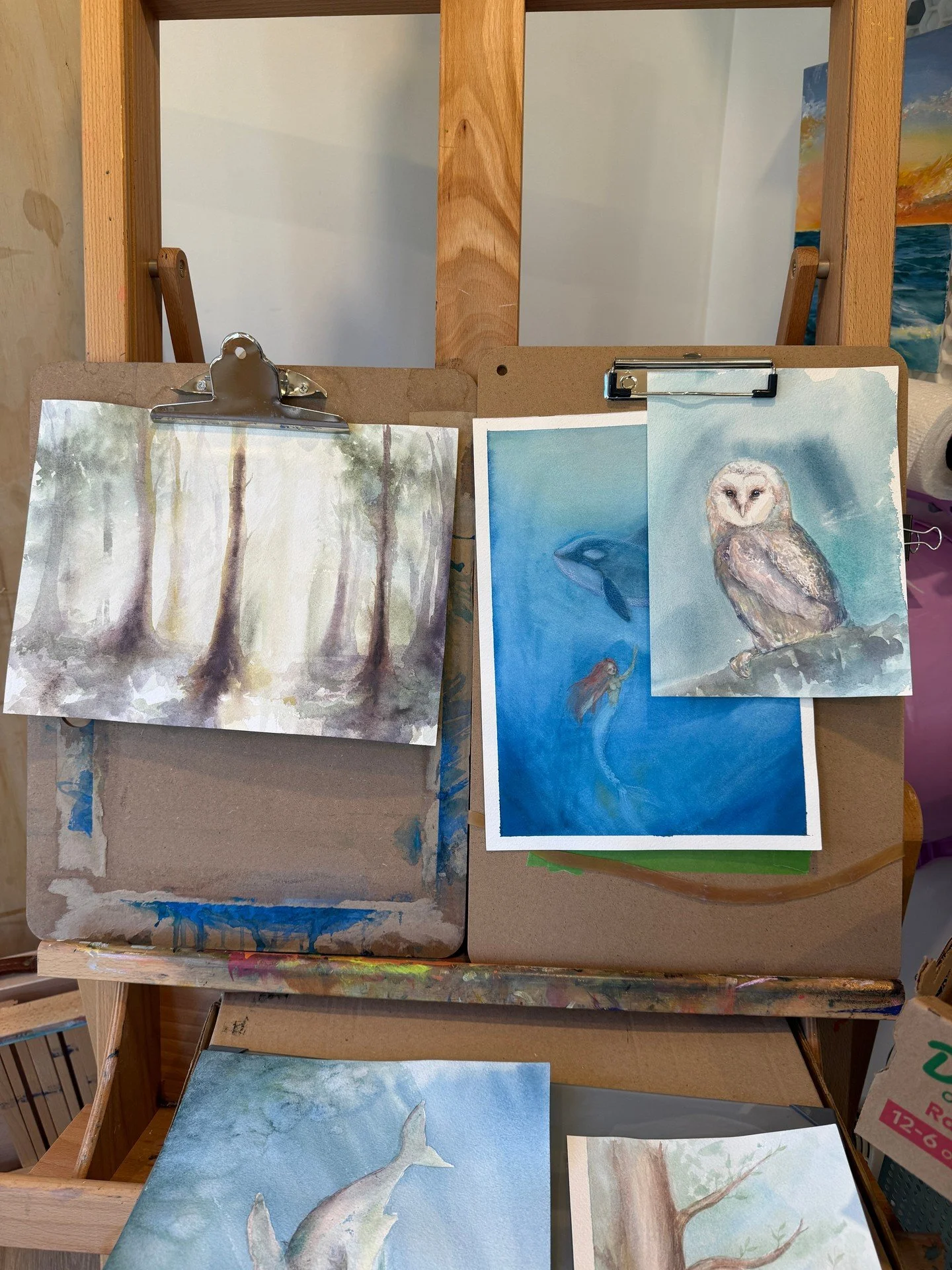 What's on the easel. ☀️🌊

#watercolor #vancouverislandartist