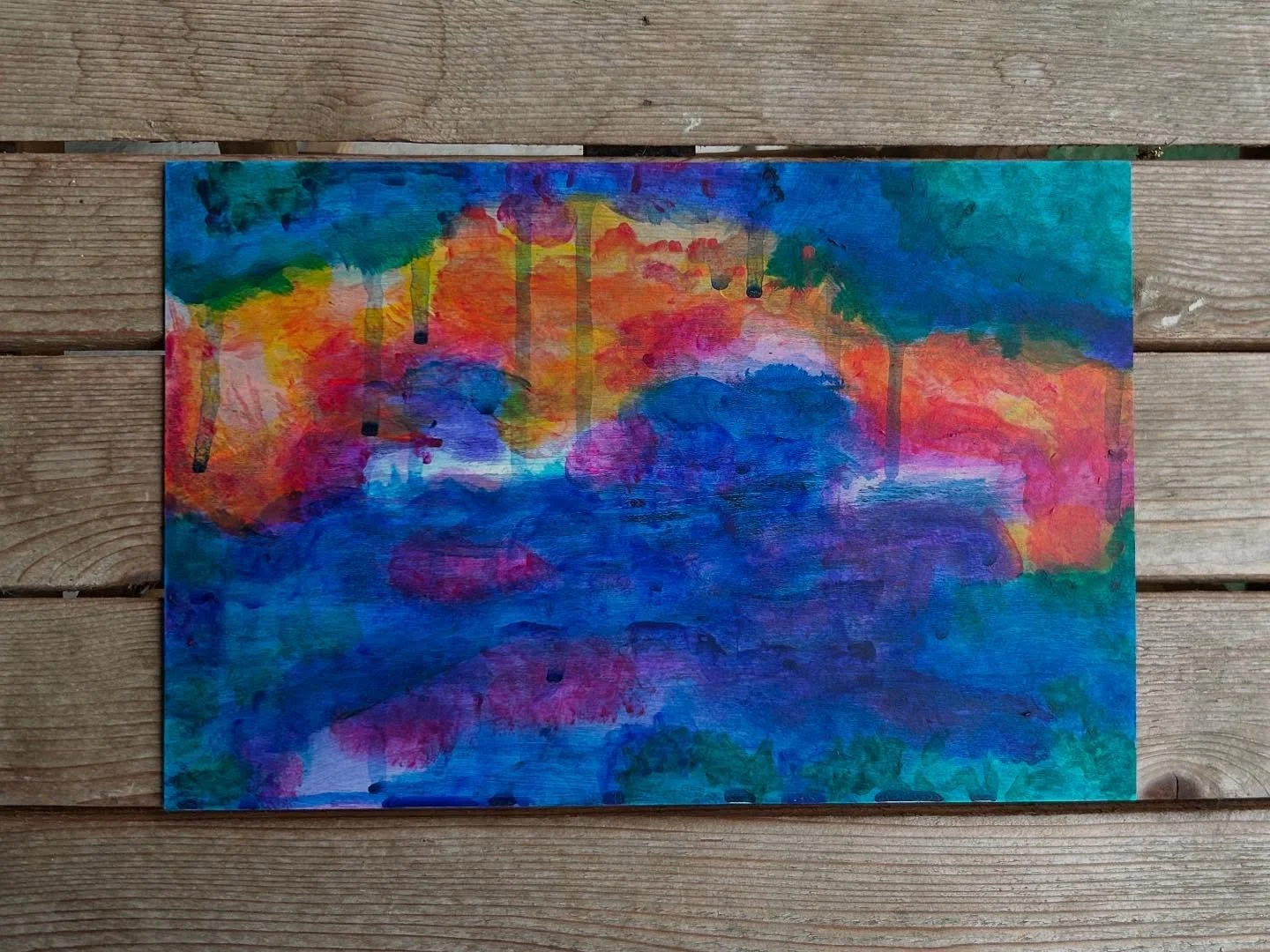 (I guess you can) Consider it Pure Joy. 2025-26. Acrylic on wood panel. 
No. 1 from The Tears We Shed collection.

I&rsquo;m not sure yet how many friends this one will have in the collection but I also don&rsquo;t even remember which side of this wo