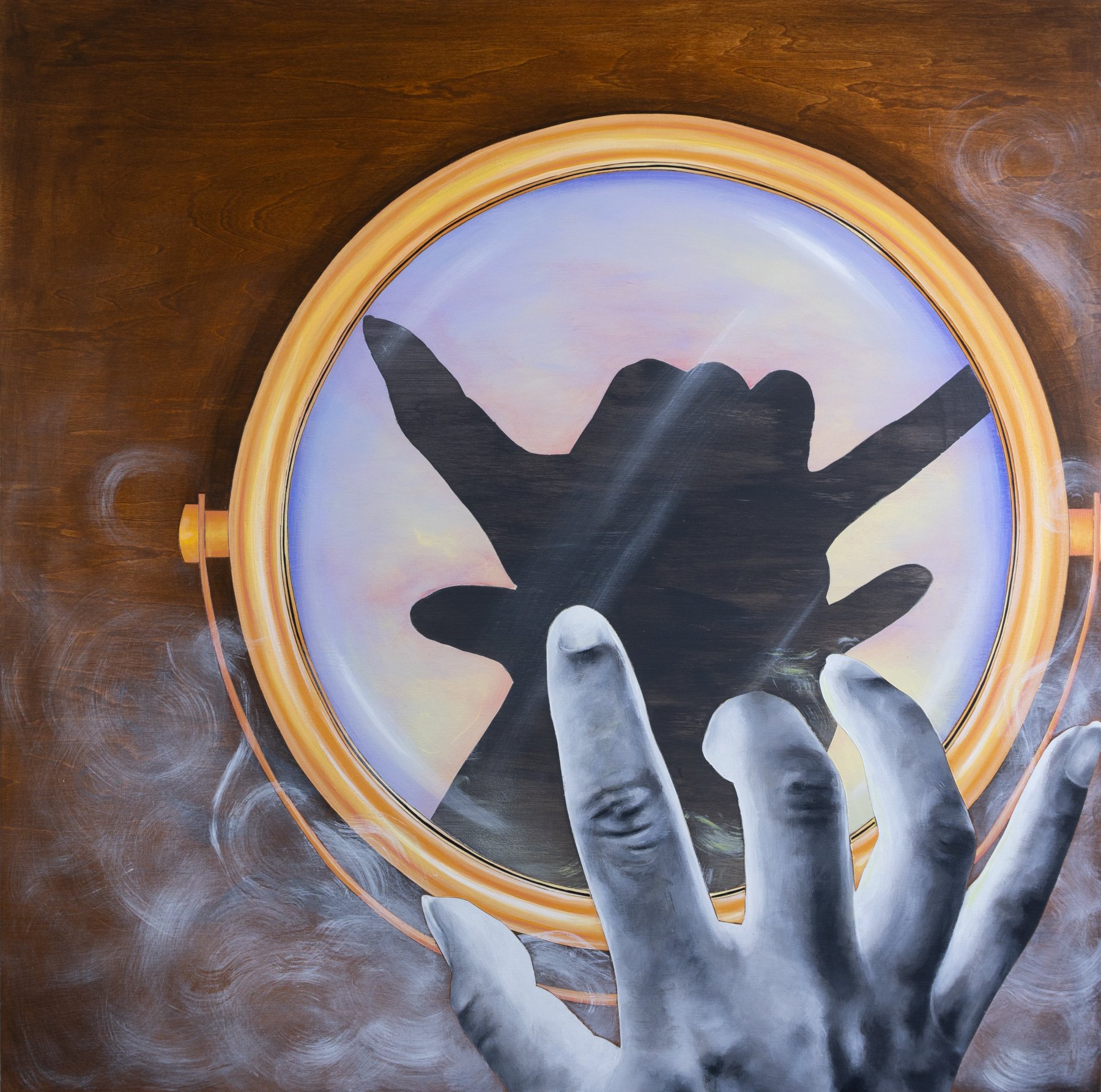   Why not you?  , 2025
 
24 x 24 in 
Acrylic and stain on wood panel