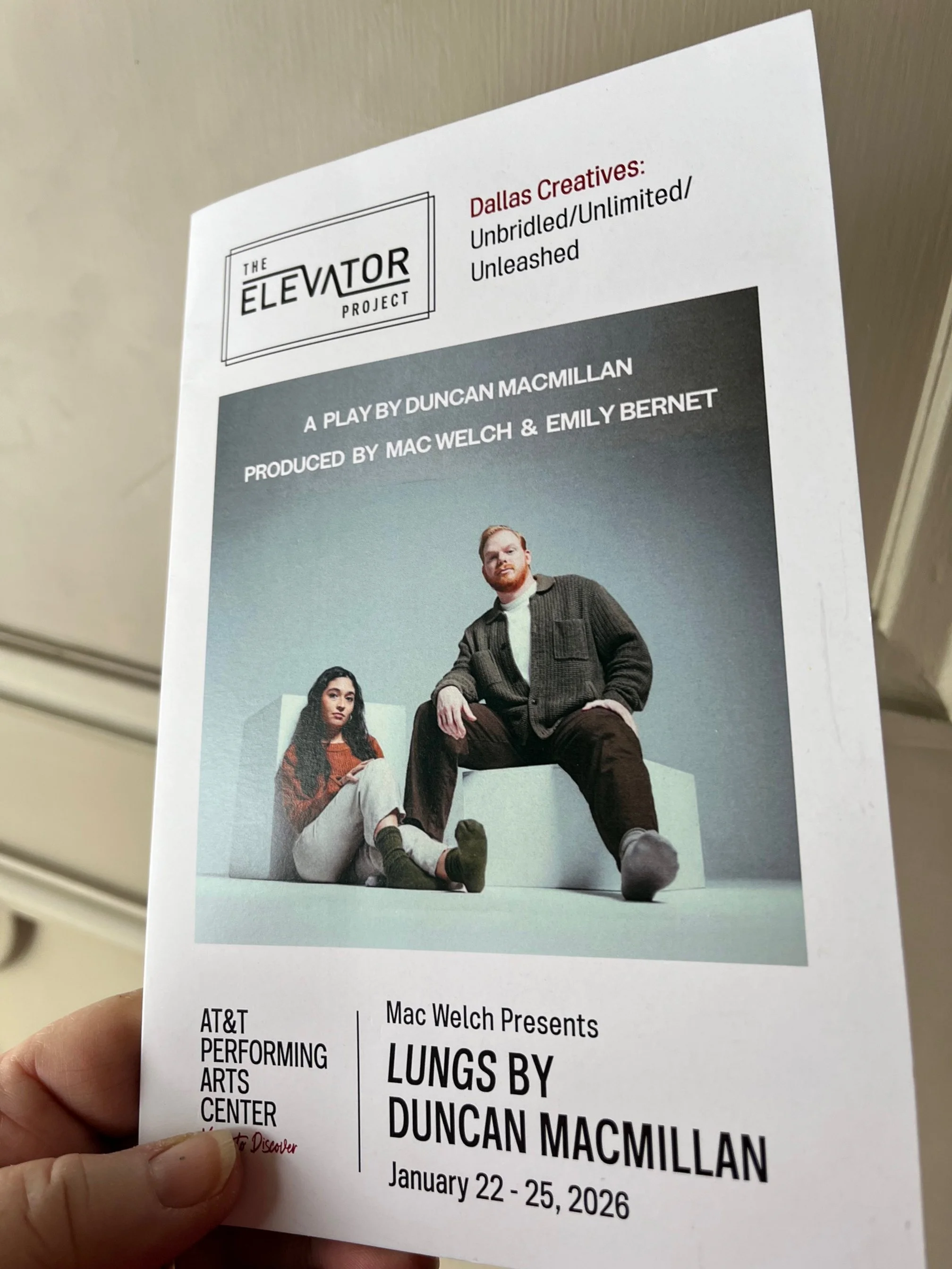 ‘Lungs’ @ The Elevator Project (Wyly Studio)