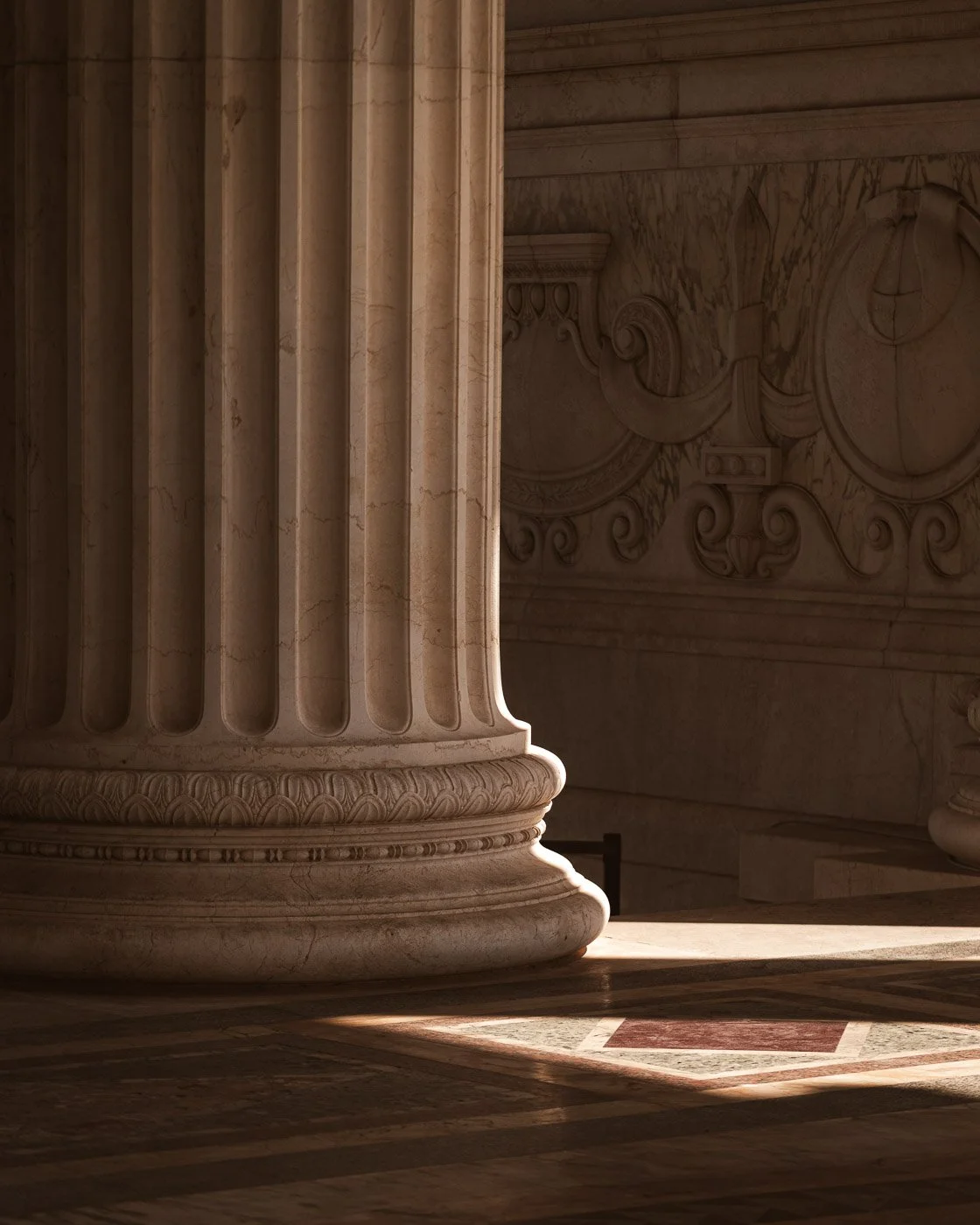 Sunlight Hit on Fluted Column Base.jpg