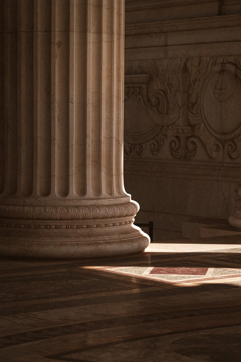 Sunlight Hit on Fluted Column Base.jpg