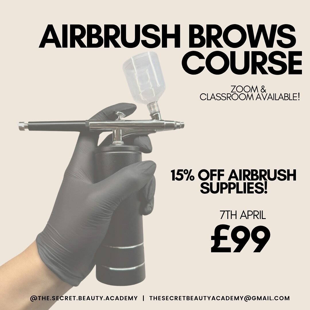 AIRBRUSH COURSE! 

Click on the link in our bio to book this course 📲