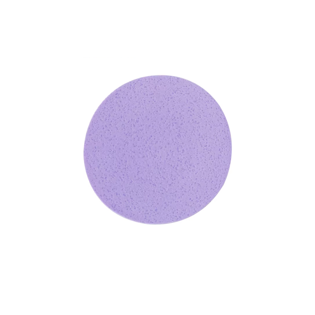Compressed Round Facial Sponge - Purple 12 PCS
