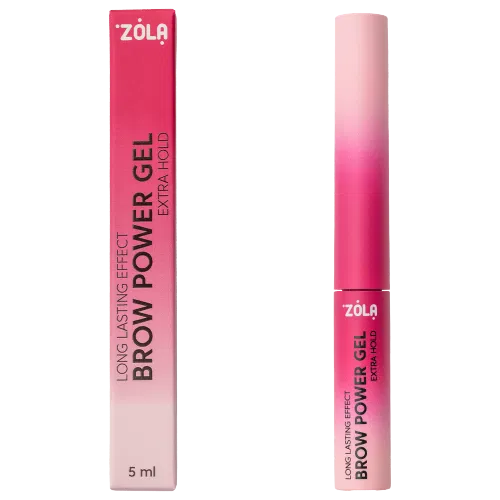 ZOLA Brow Power Gel 5ml Transparent – Long-Lasting Eyebrow Styling and Fixation Gel with Precision Brush