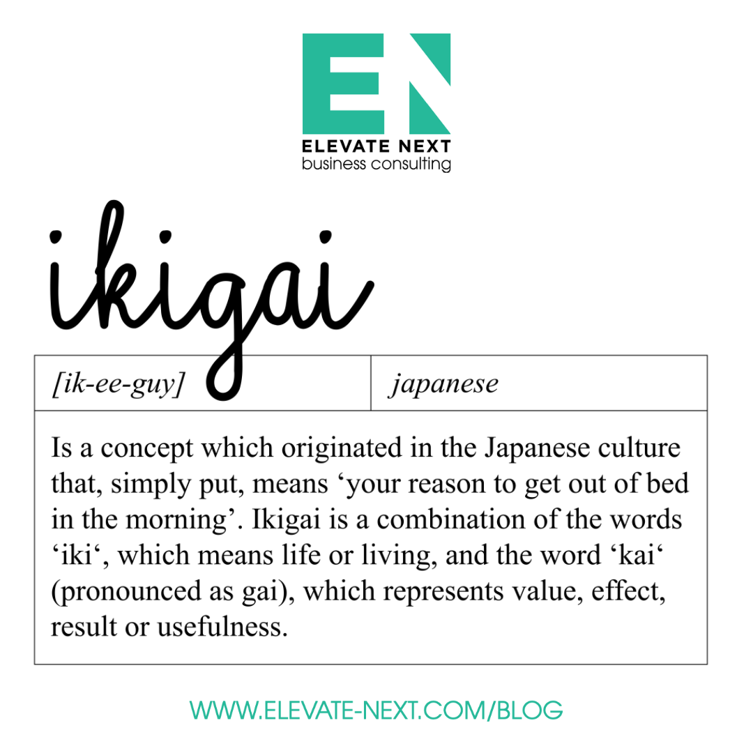 a graphic defining ikigai