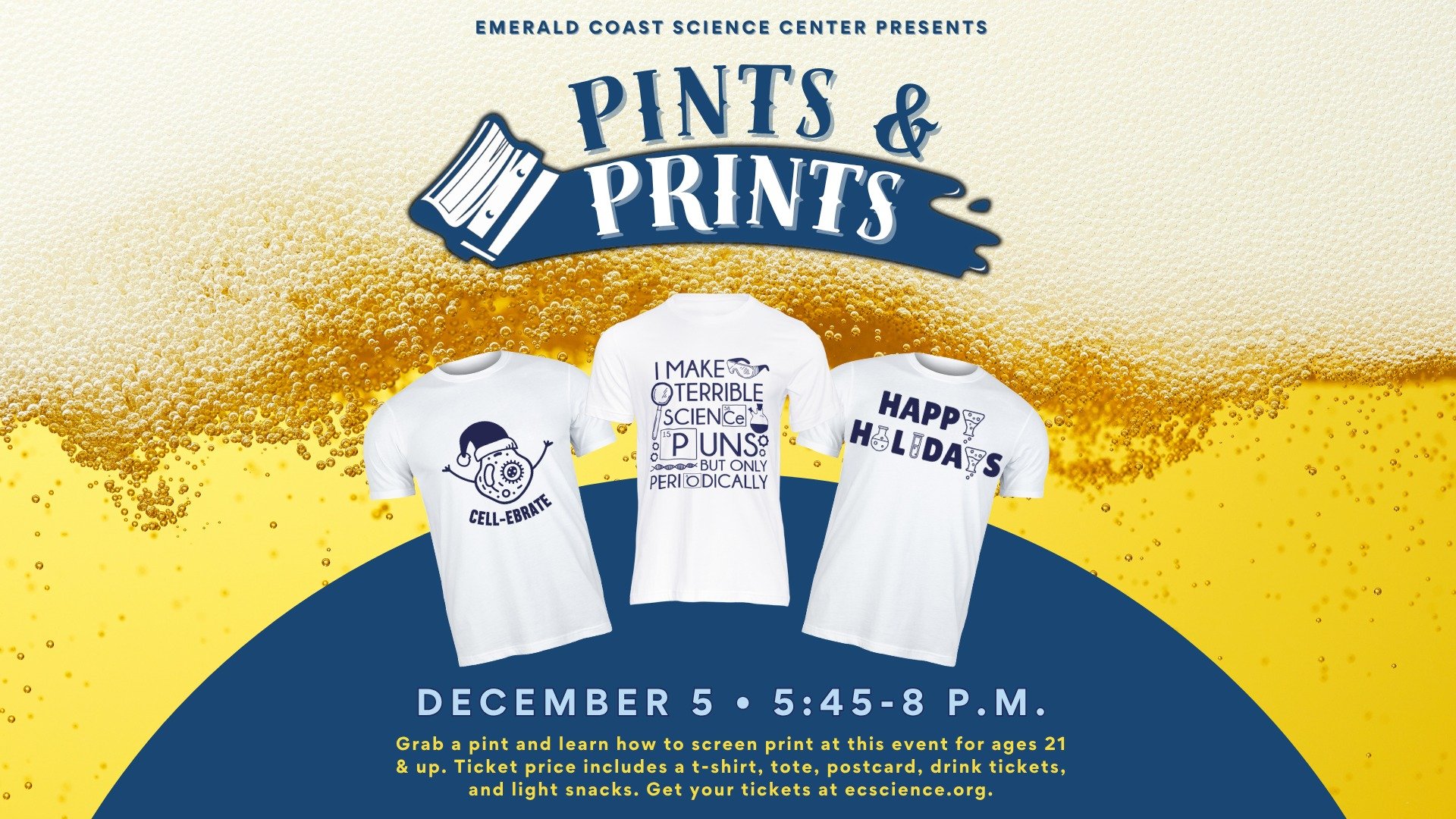 Pints &amp; Prints at the Emerald Coast Science Center
