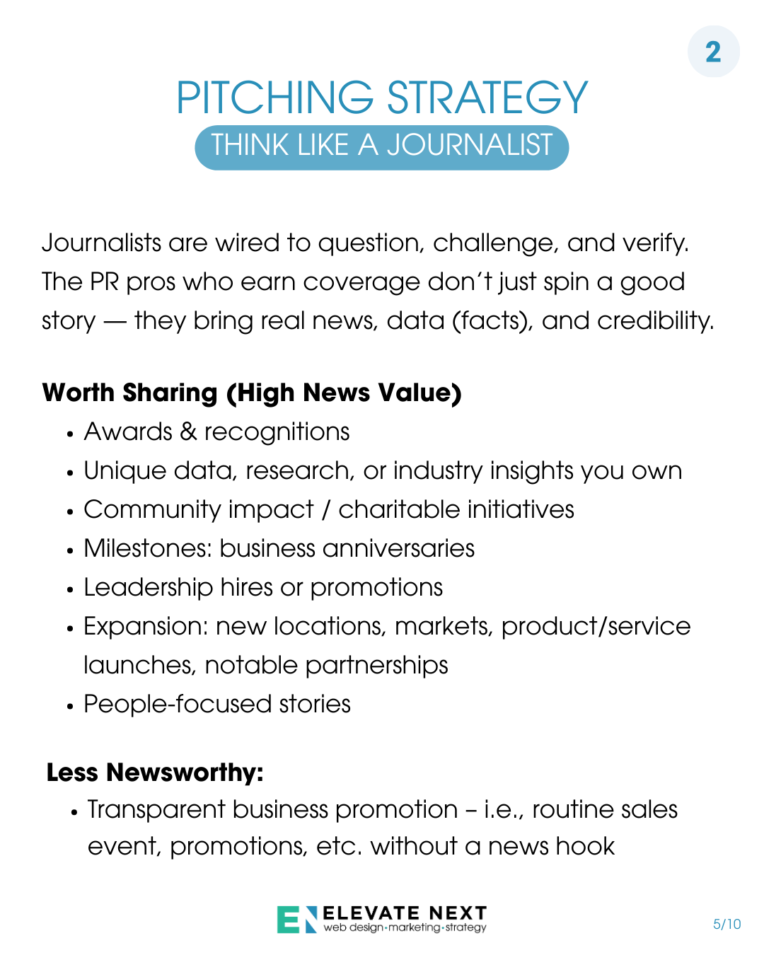 PR tips for entrepreneurs slide — pitching strategy III