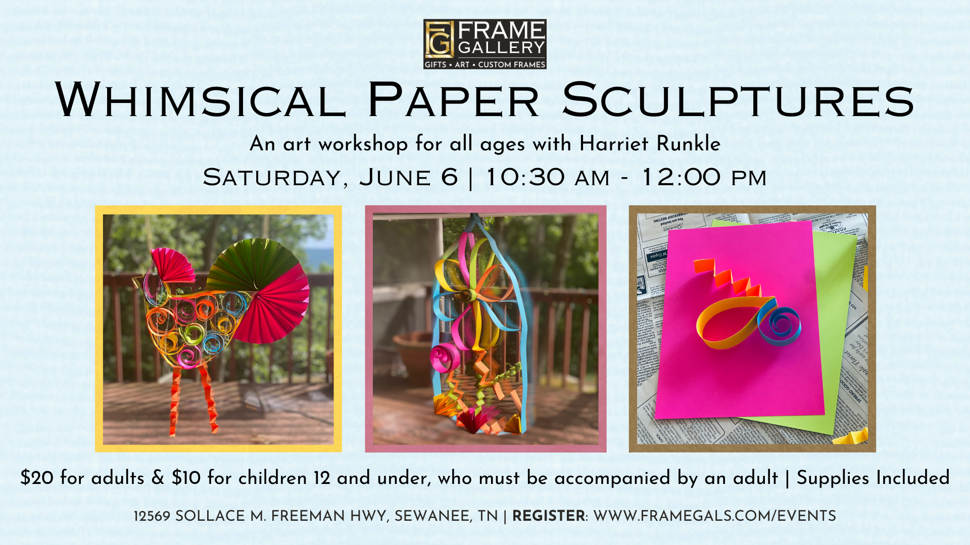 Whimsical Paper Sculpture Workshop