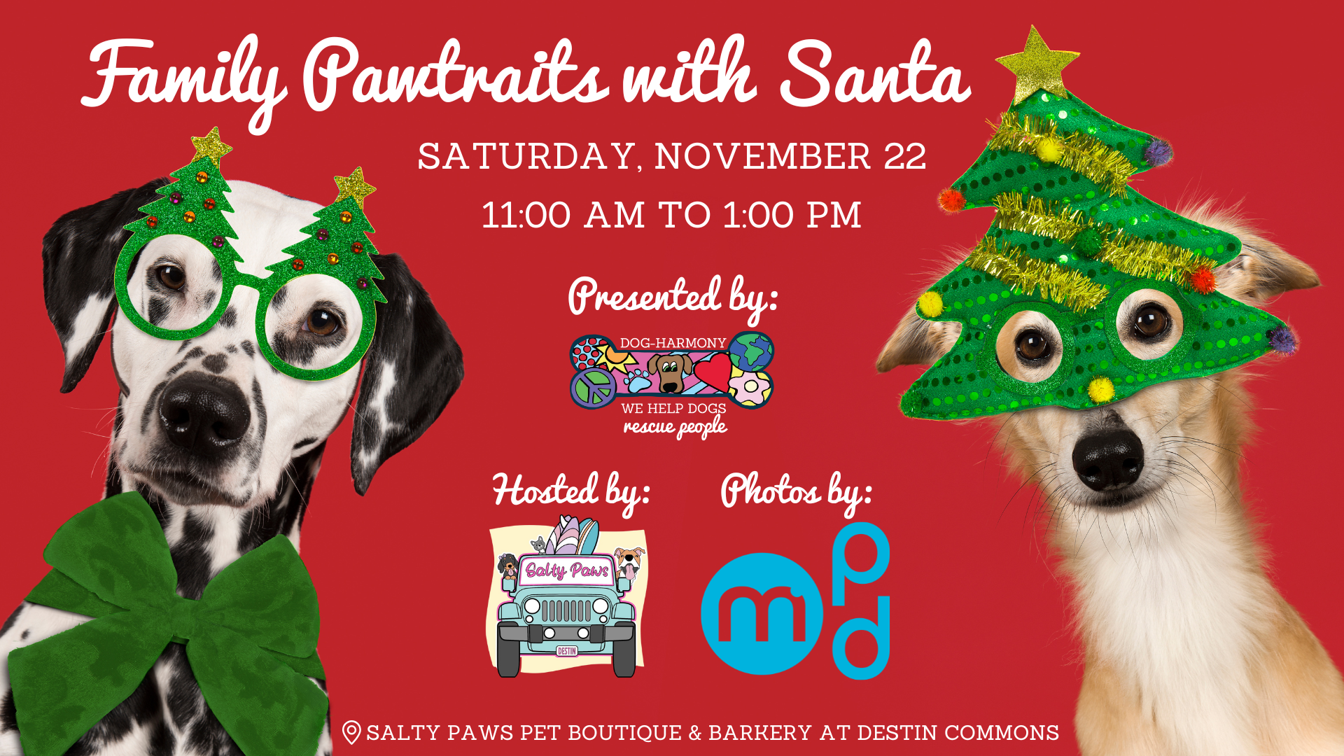 Family Pawtraits with Santa Benefiting Dog-Harmony
