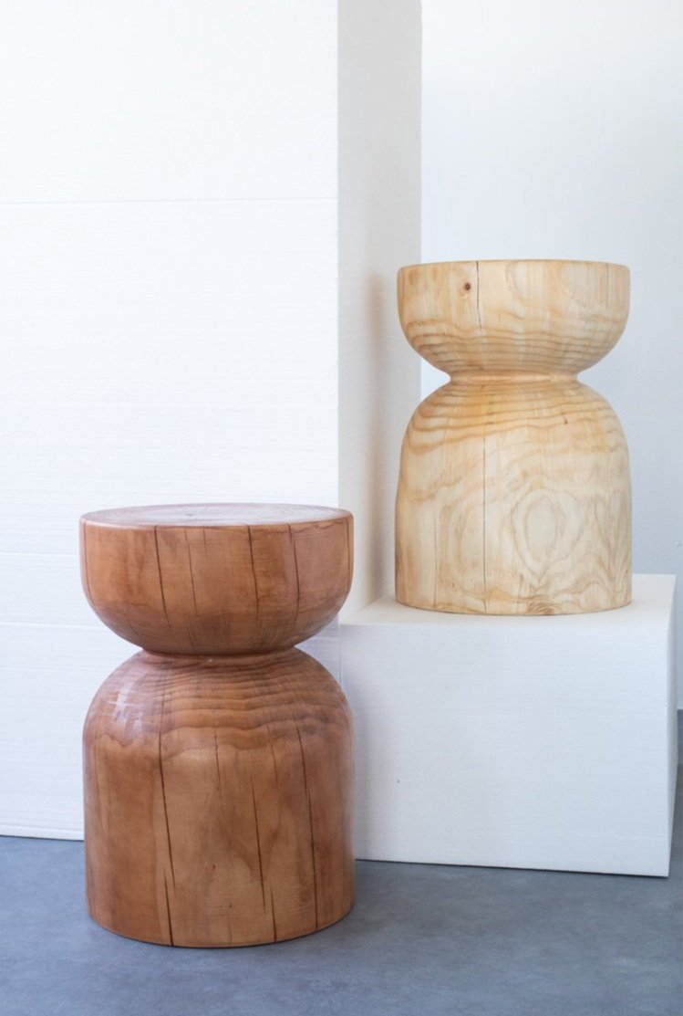 wasi sabi wooden side tables