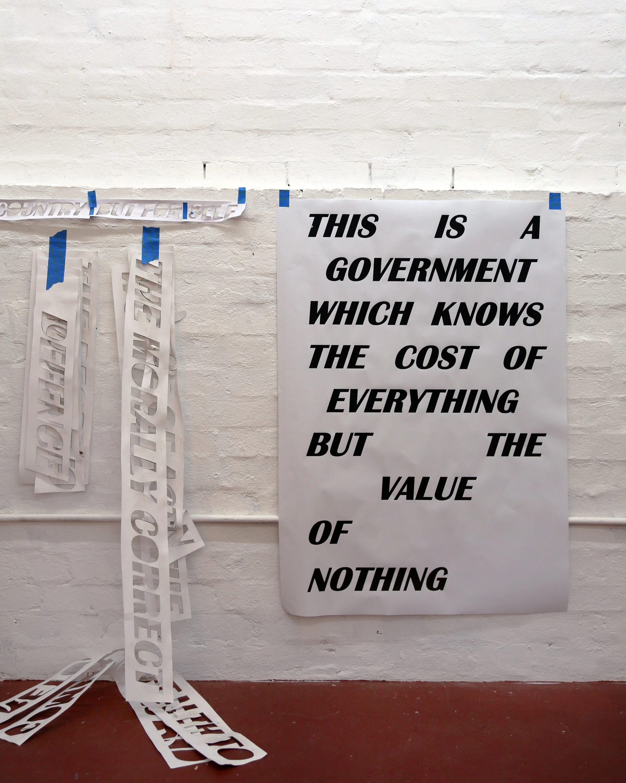 Stencils and negatives.