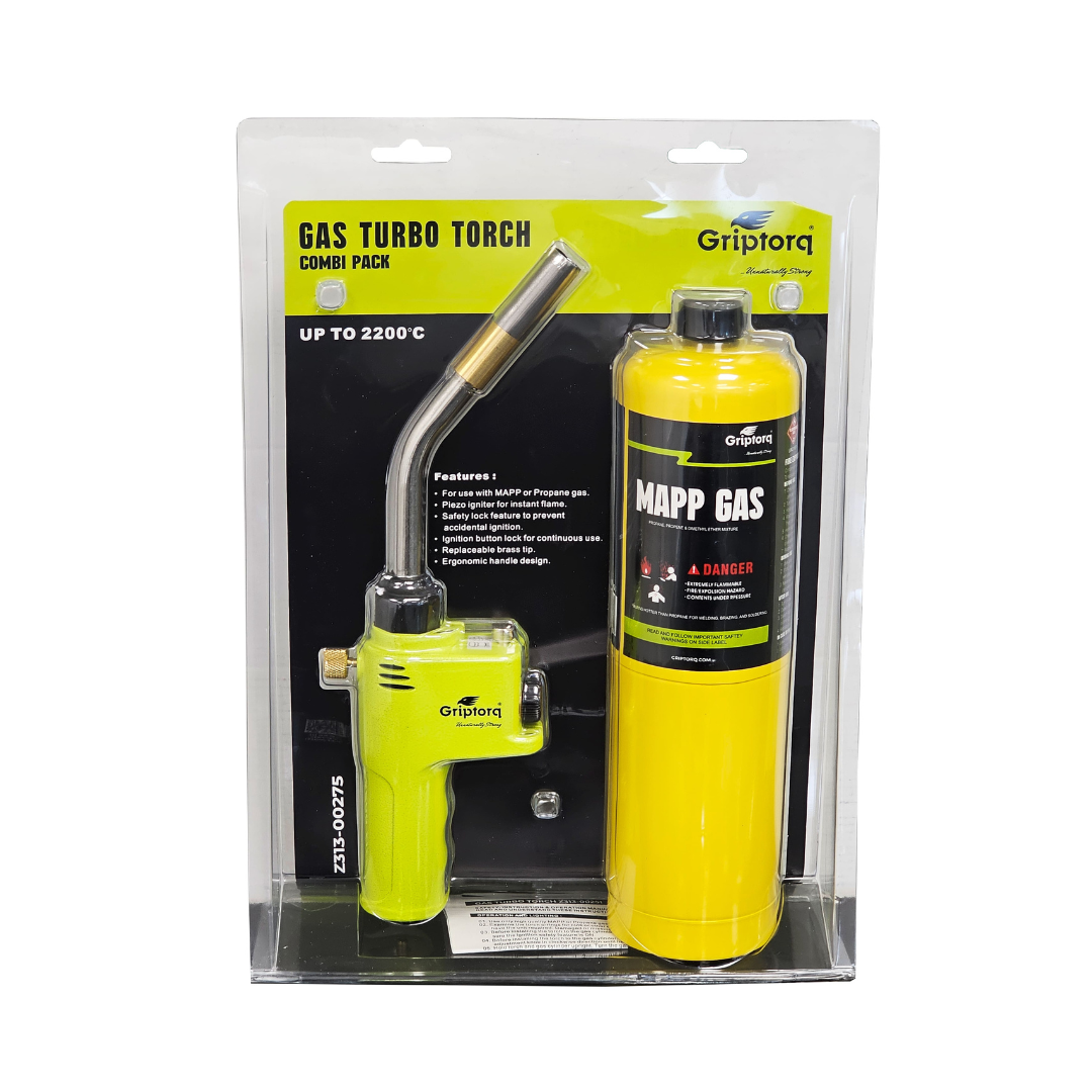 Griptorq MAPP Gas Torch Turbo – Combi Pack