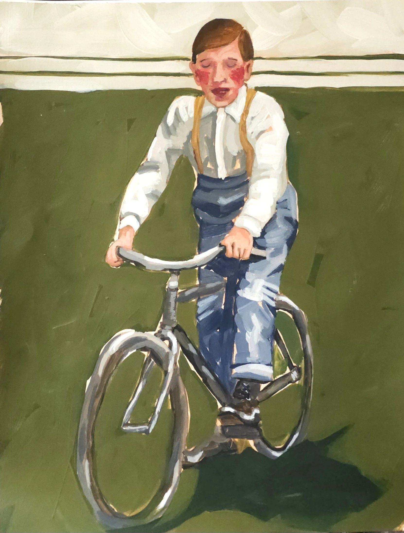 Boy on bicycle