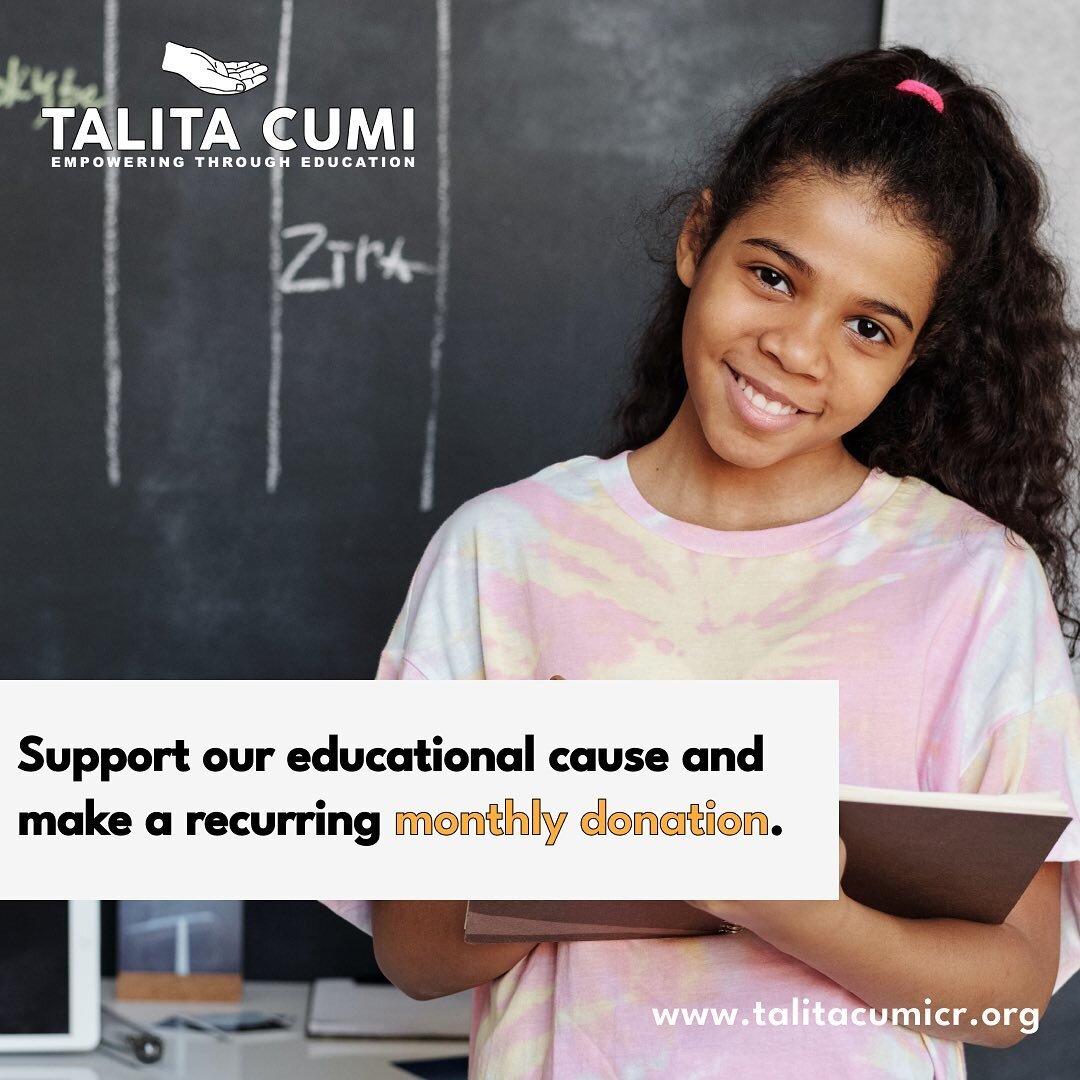 &iexcl;Apoya nuestra causa educativa y haz una donaci&oacute;n a Talita Cumi CR! 🌟

En Talita Cumi CR, creemos en el poder transformador de la educaci&oacute;n y su capacidad para cambiar vidas. Estamos comprometidos en brindar oportunidades educati