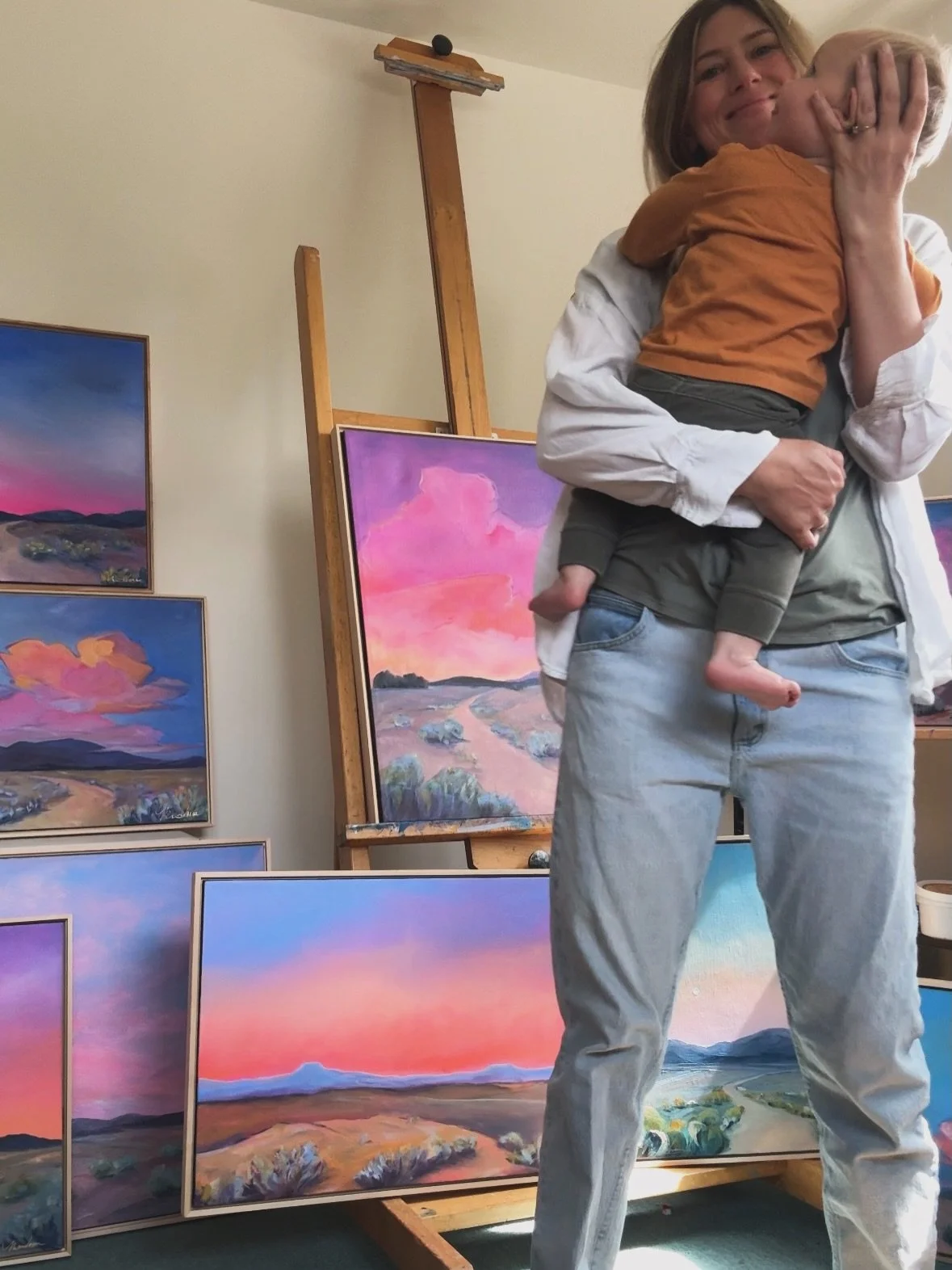 Celebrating one year with my boy Kenyon Clyde today. My constant companion. What a wild, wonderful year, full of change and growth. 💜🩷🧡