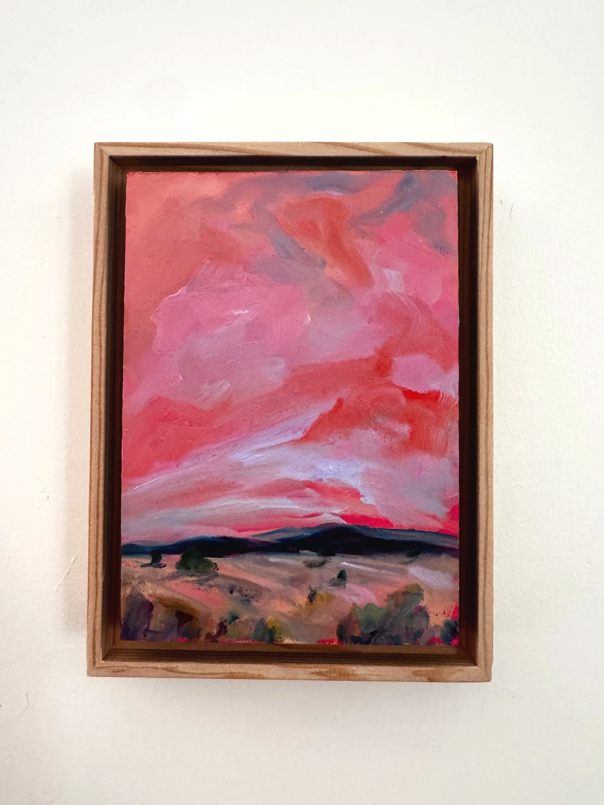 "Blushing Sky" | 5" x 7" Oil on Wood Panel