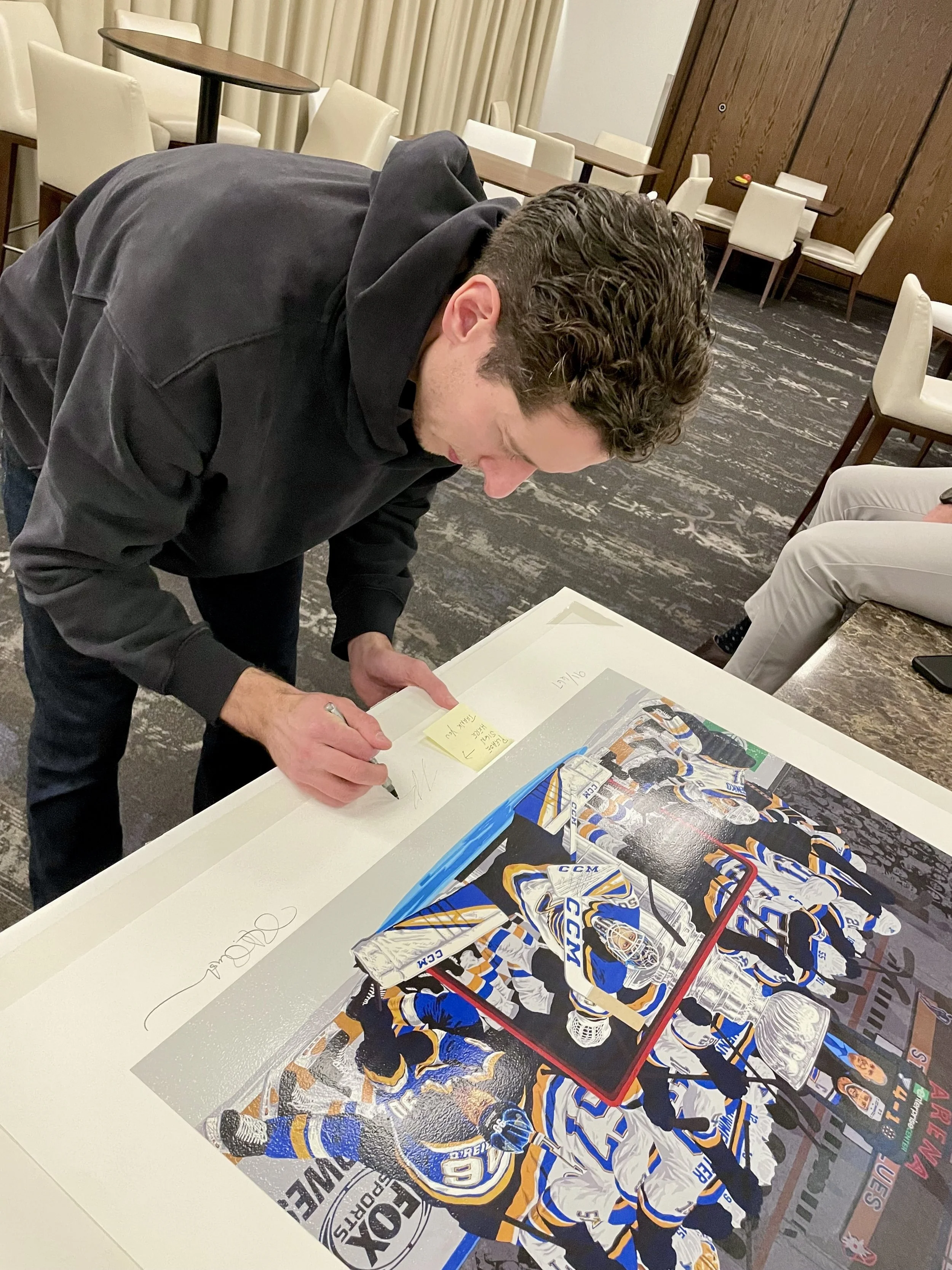 Binnington signing serigraph.jpg