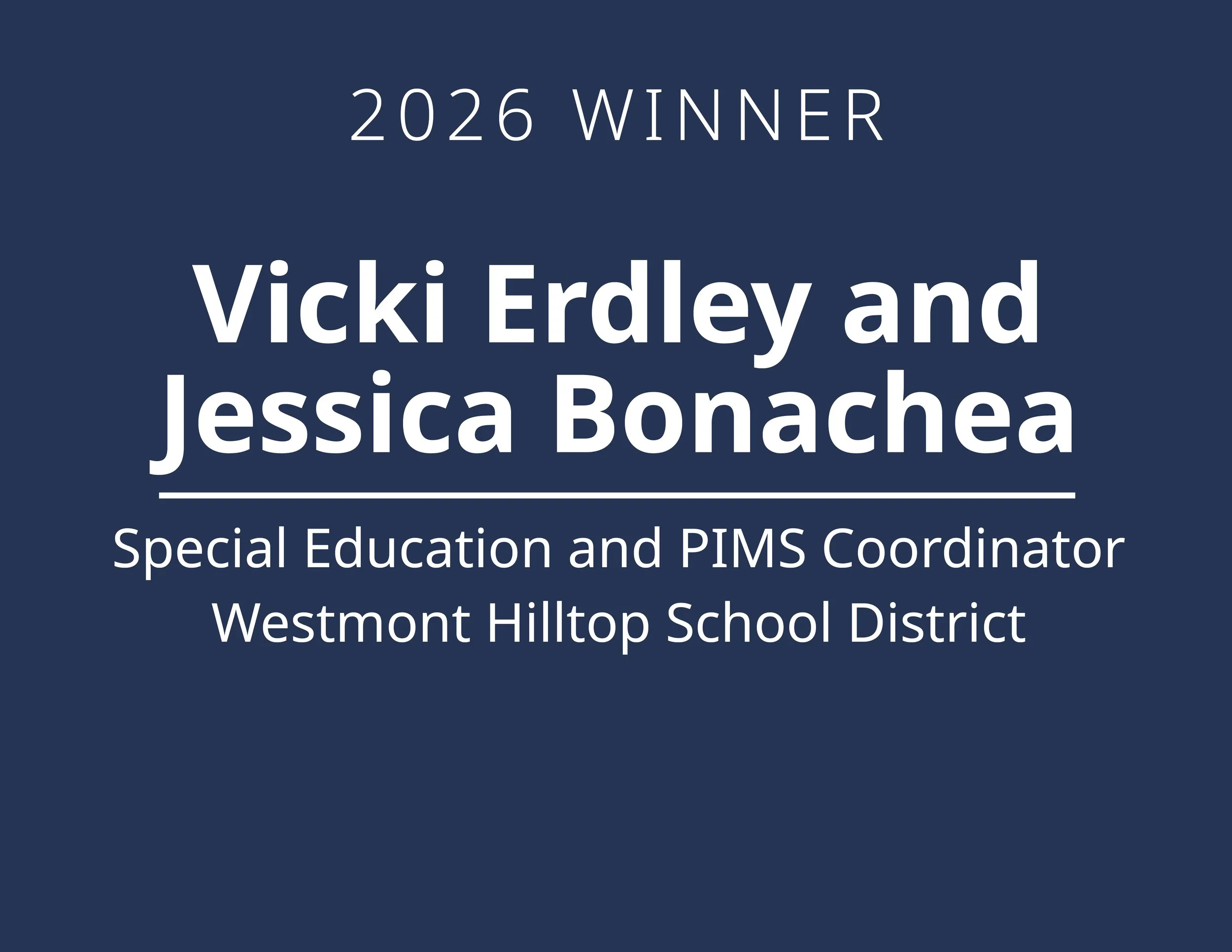 2026 Winner: Vicki Erdley and Jessica Bonachea